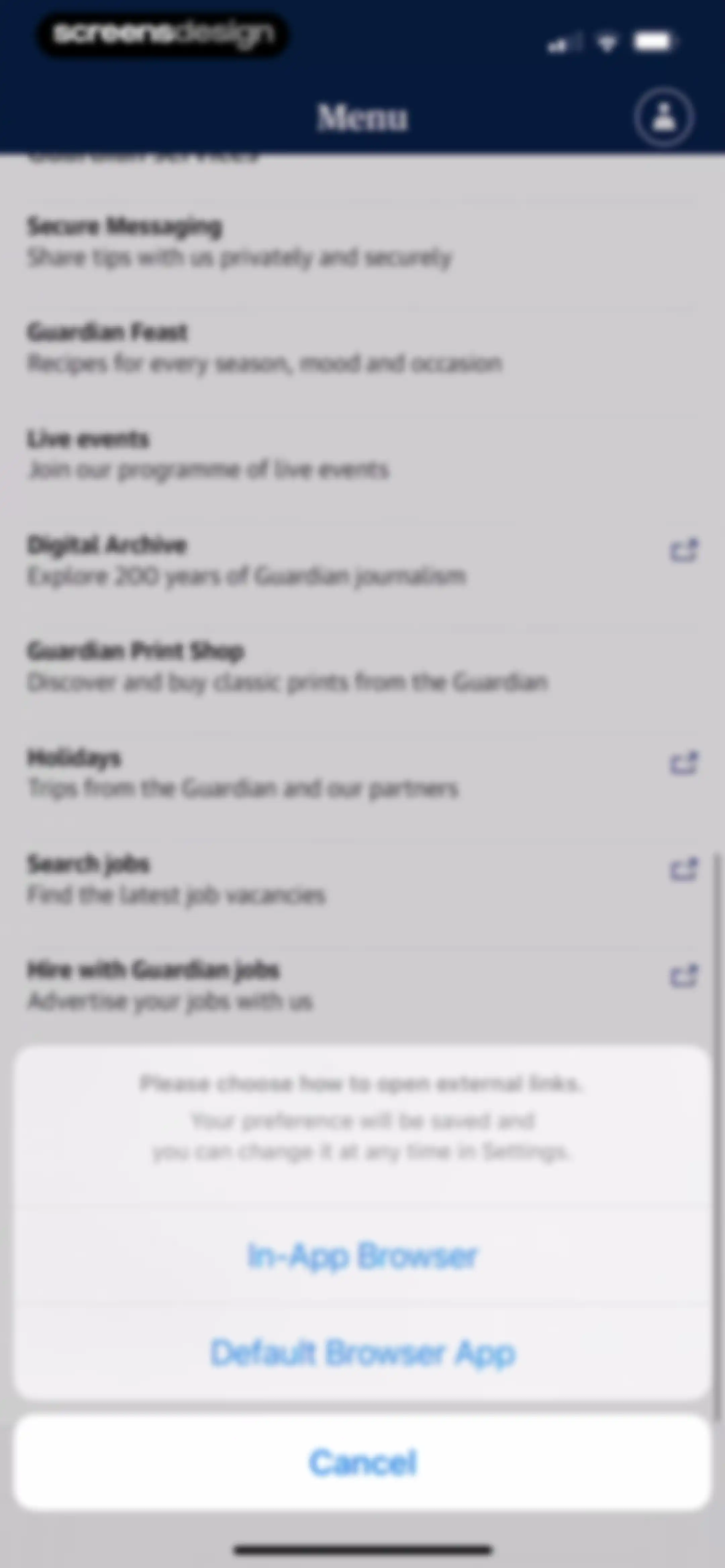 The Guardian - US & World News screen 98
