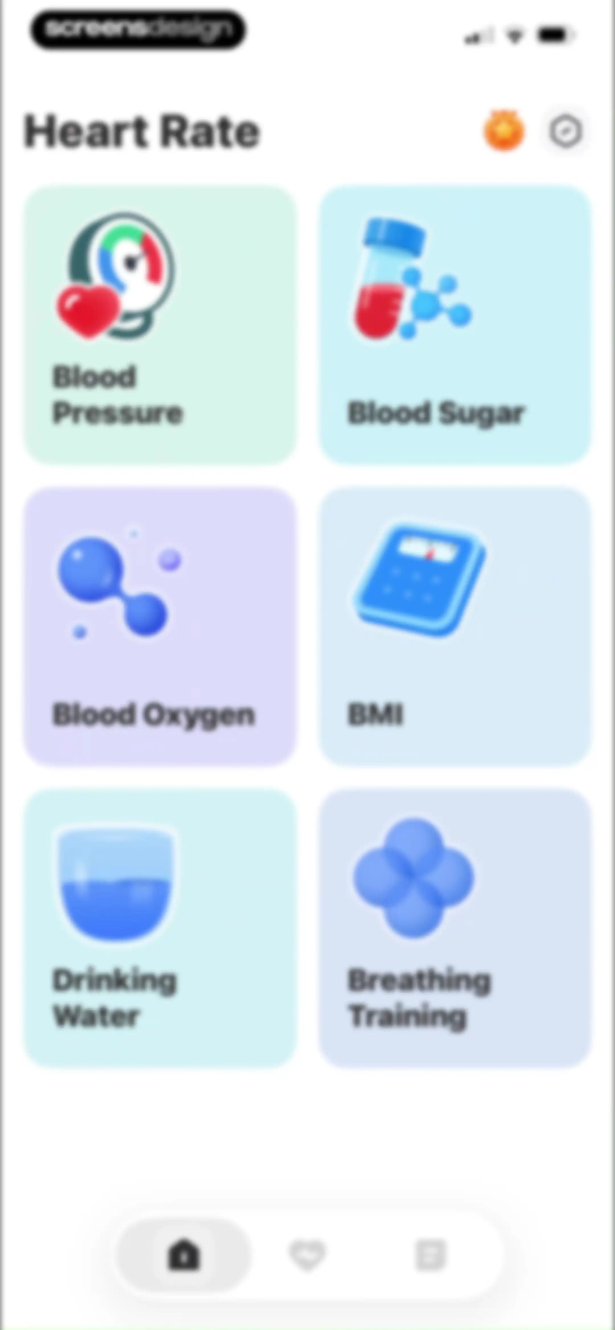 Health Tracker- HeartRate & BP screen 36