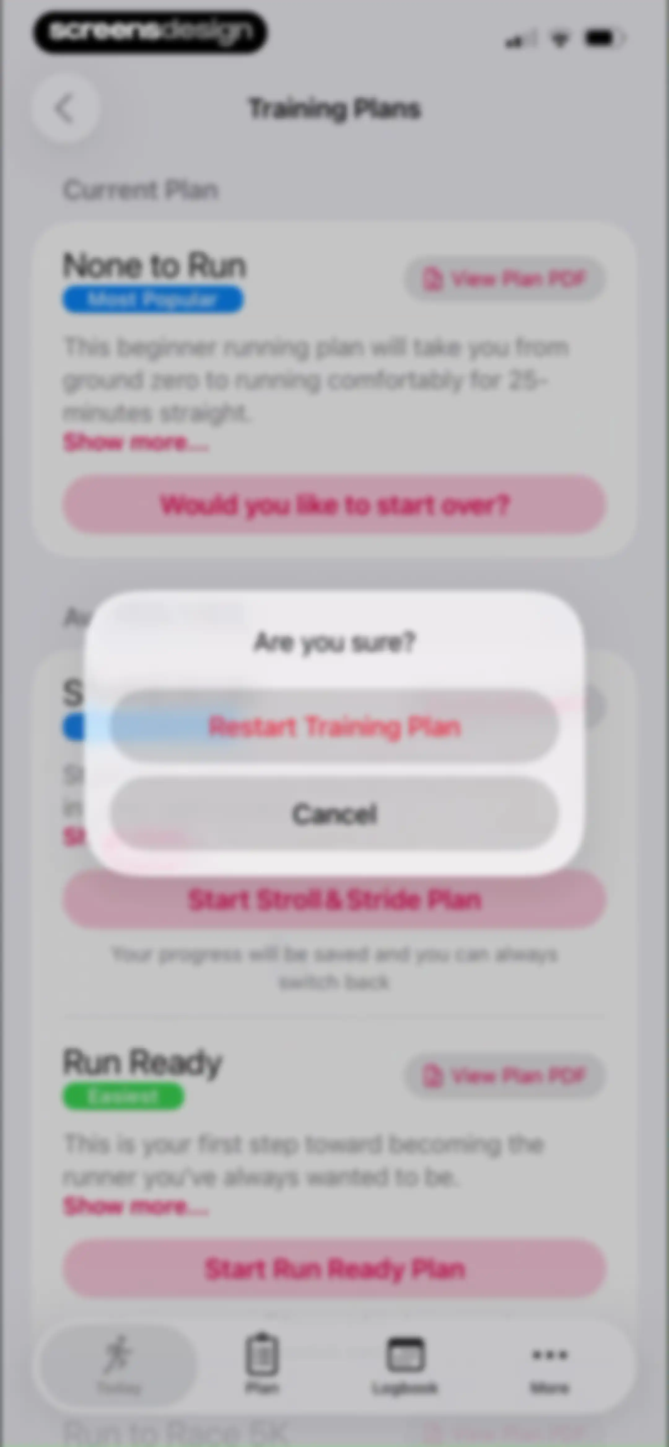 None to Run: Beginner, 5K, 10K screen 46
