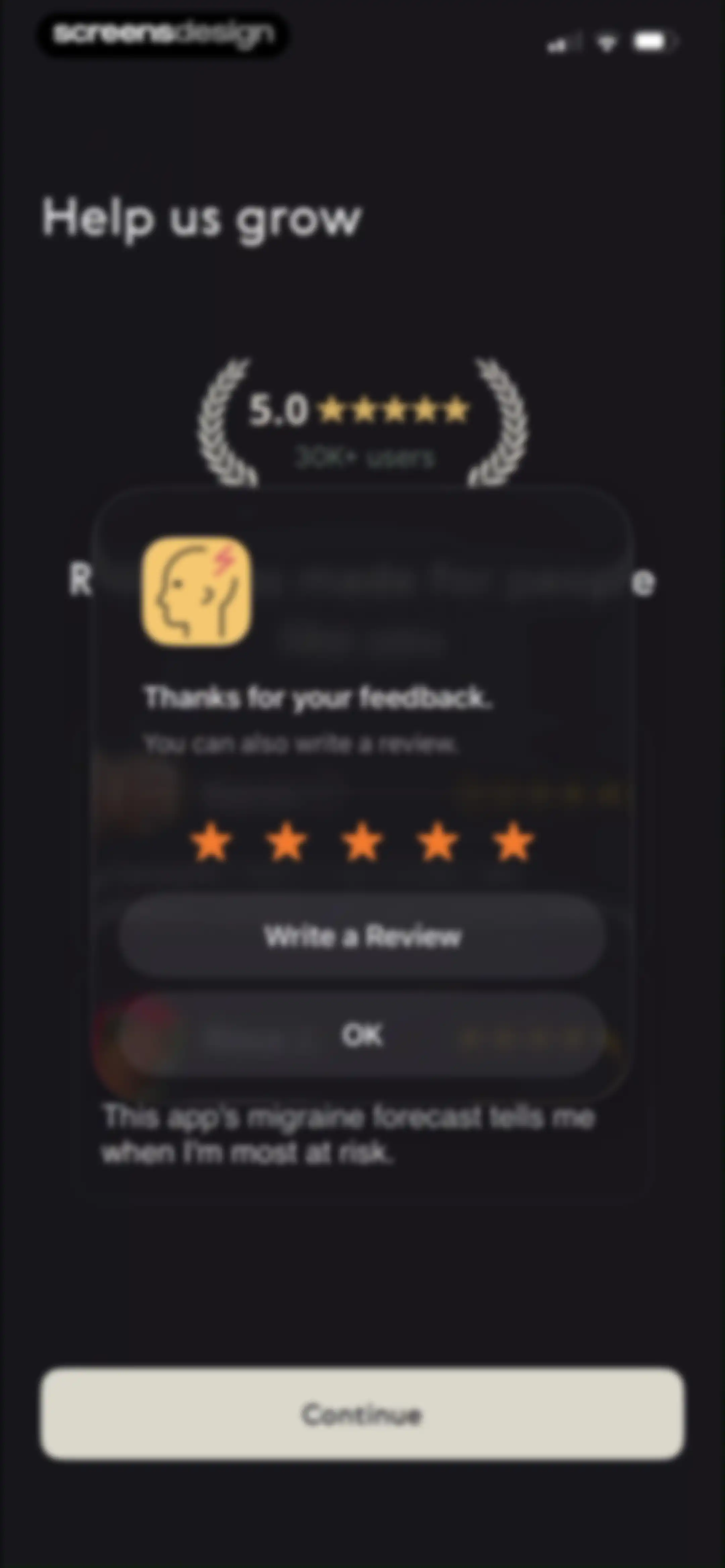 Relief - Migraine Tracker screen 27