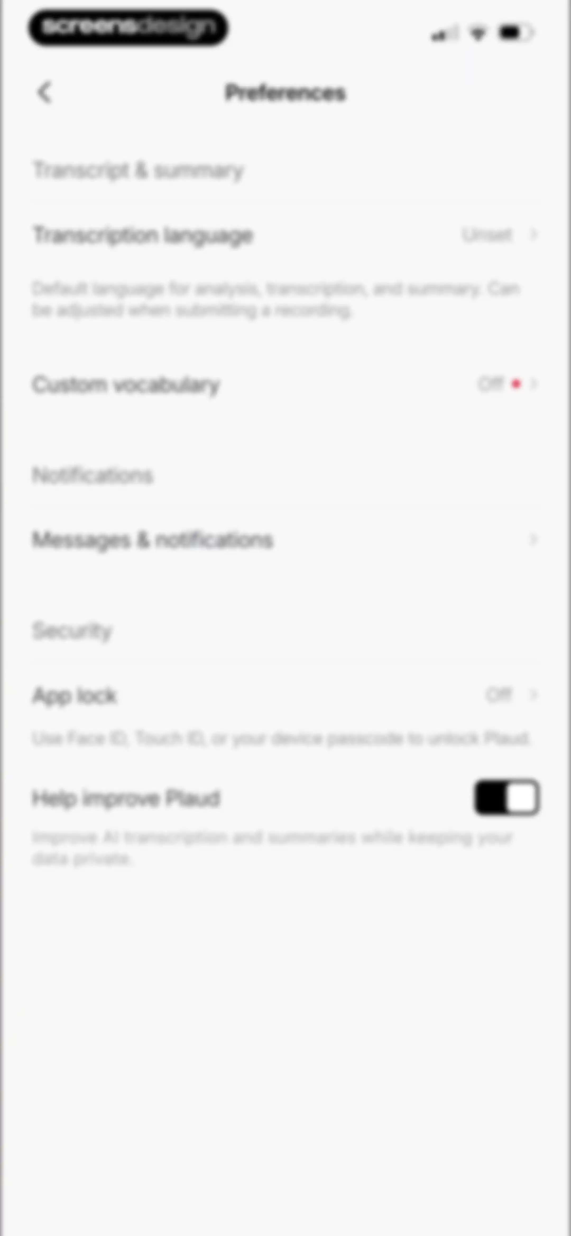 Plaud: AI Note Taker screen 124
