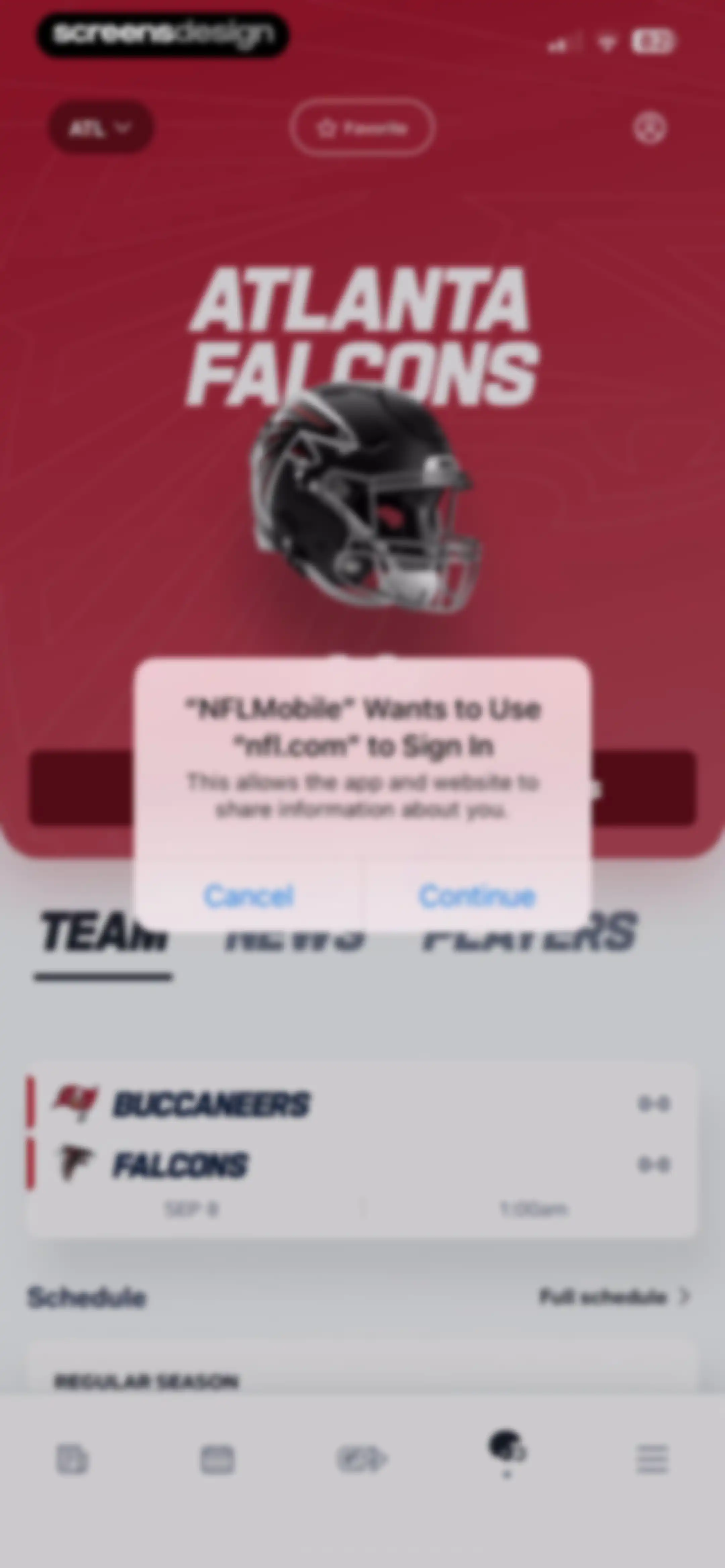 NFL screen 95