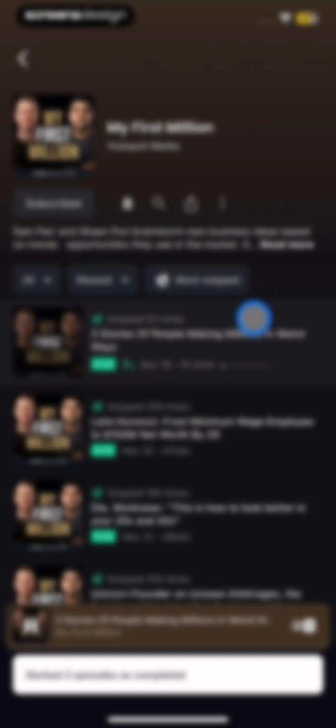 Snipd | AI Podcast Player screen 64