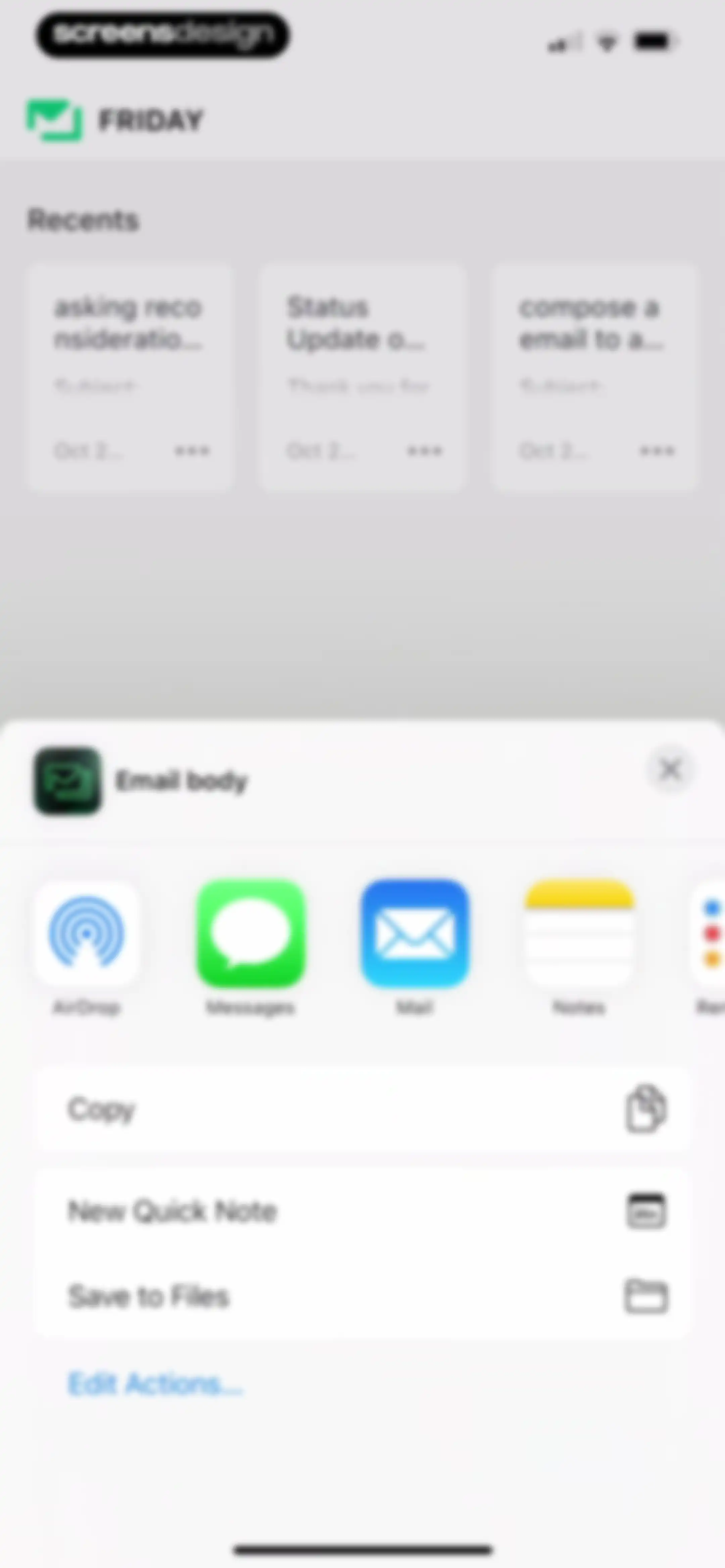 Friday AI Email Writer screen 80