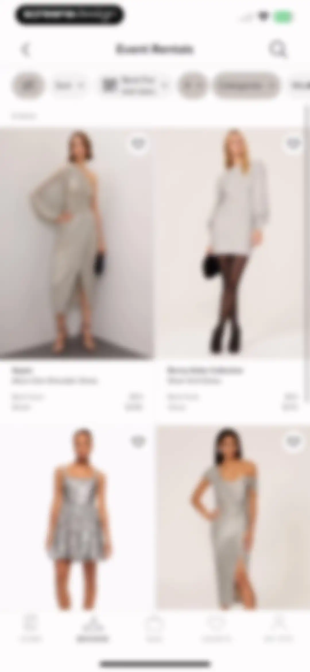 Rent the Runway (RTR) screen 39