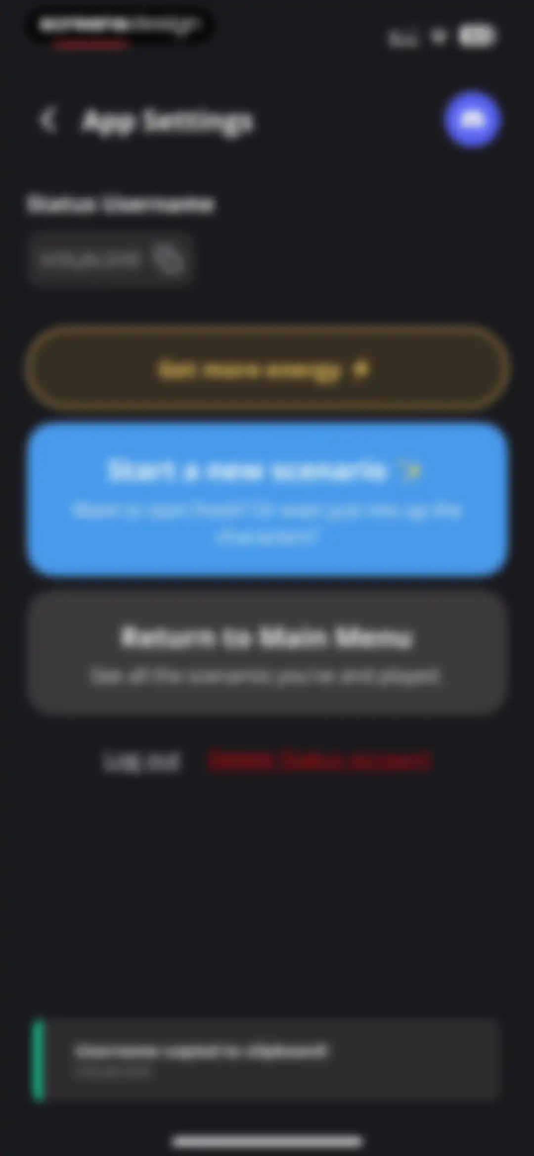status - sims but social media screen 96
