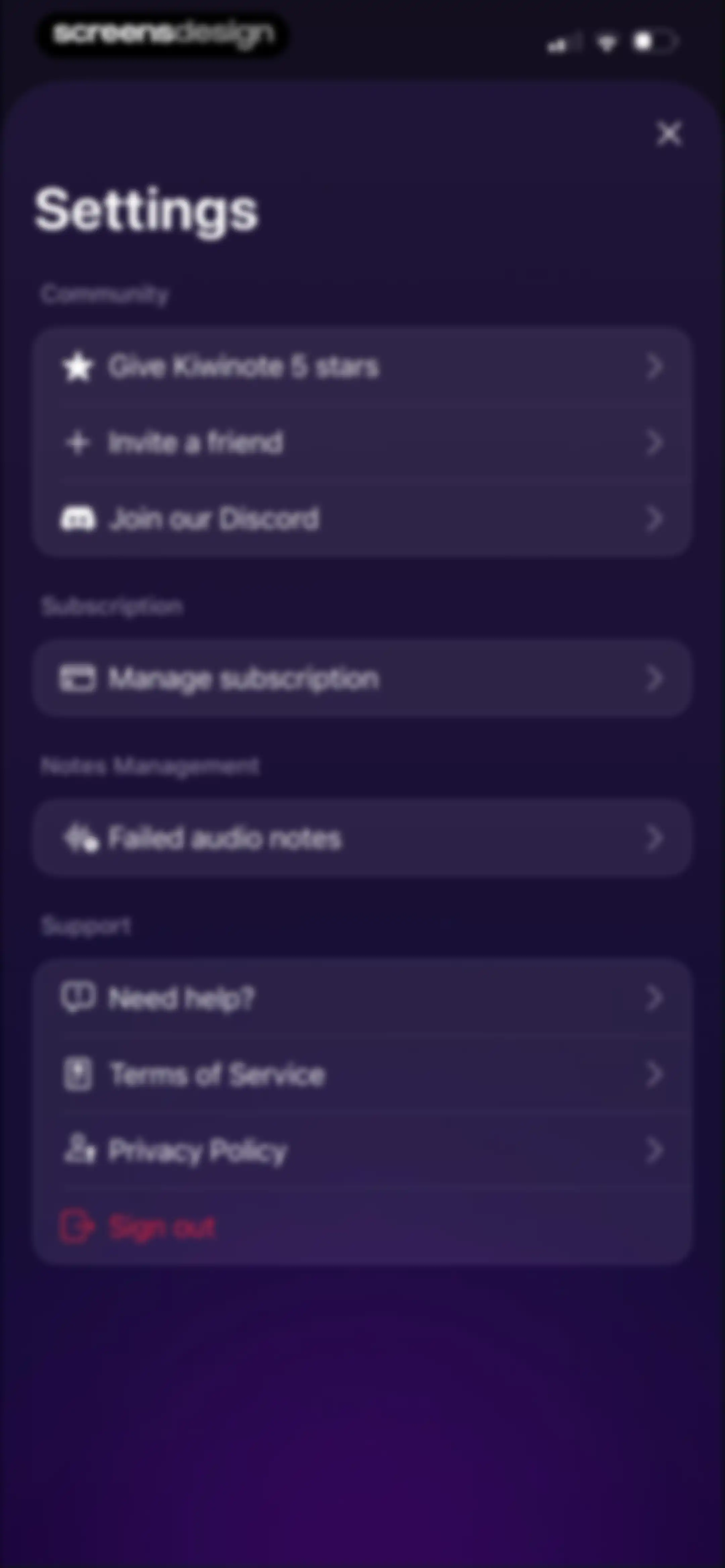 Kiwi AI - Notetaker screen 67