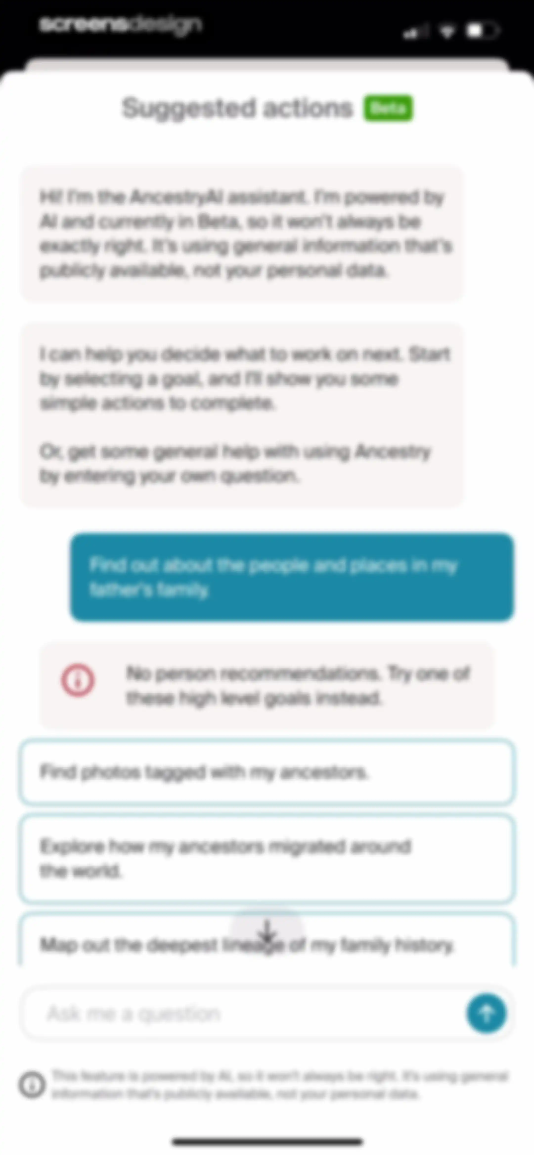 Ancestry: Family History & DNA screen 177