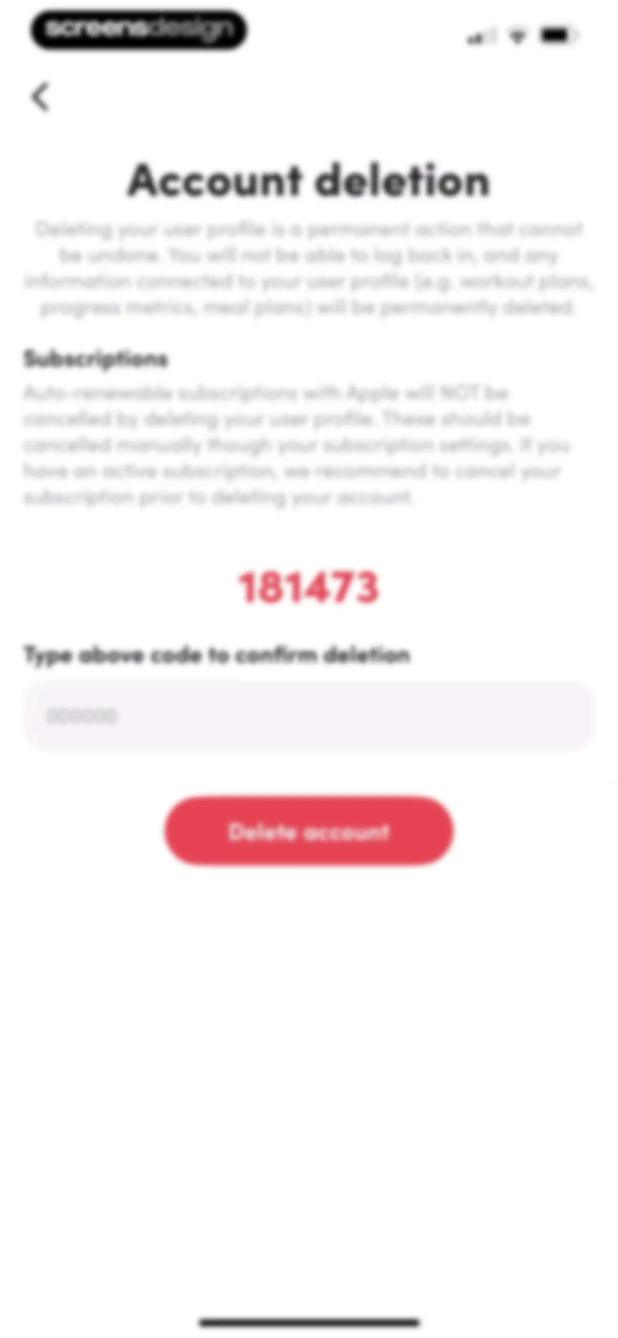 Calories and nutrition tracker screen 111