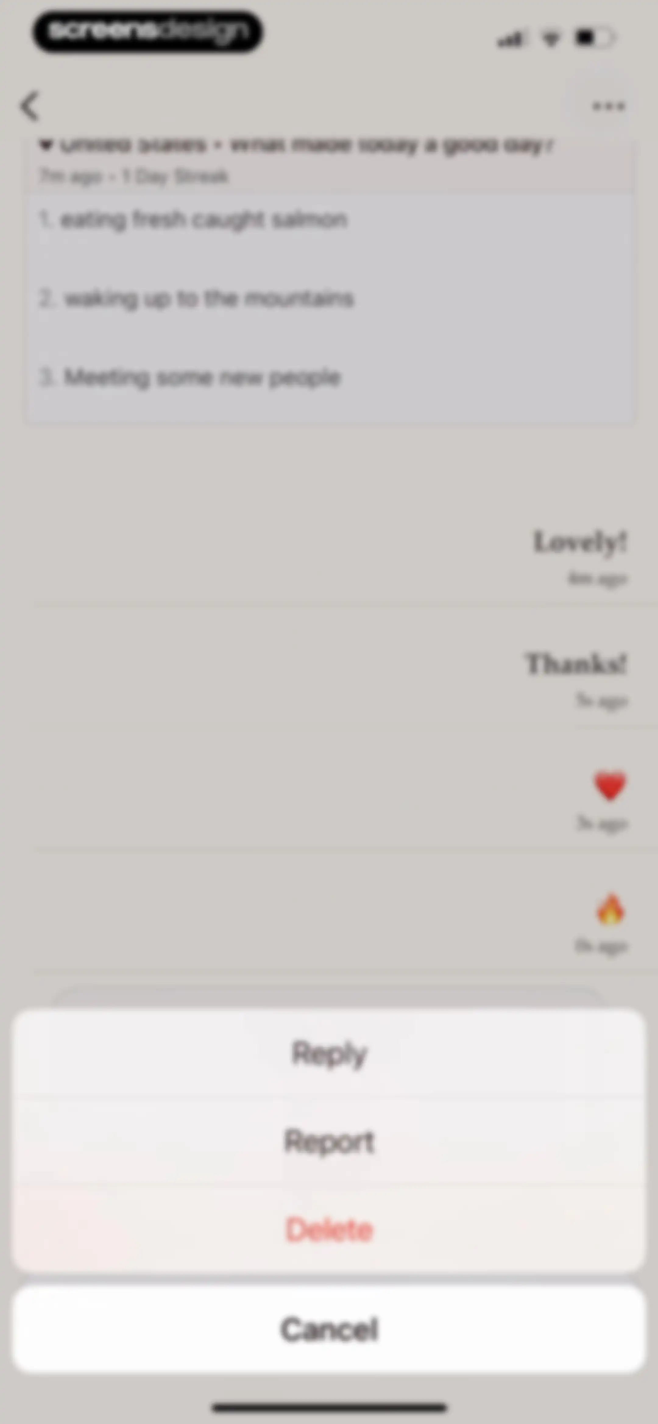 Gratitude Plus – Journal screen 165