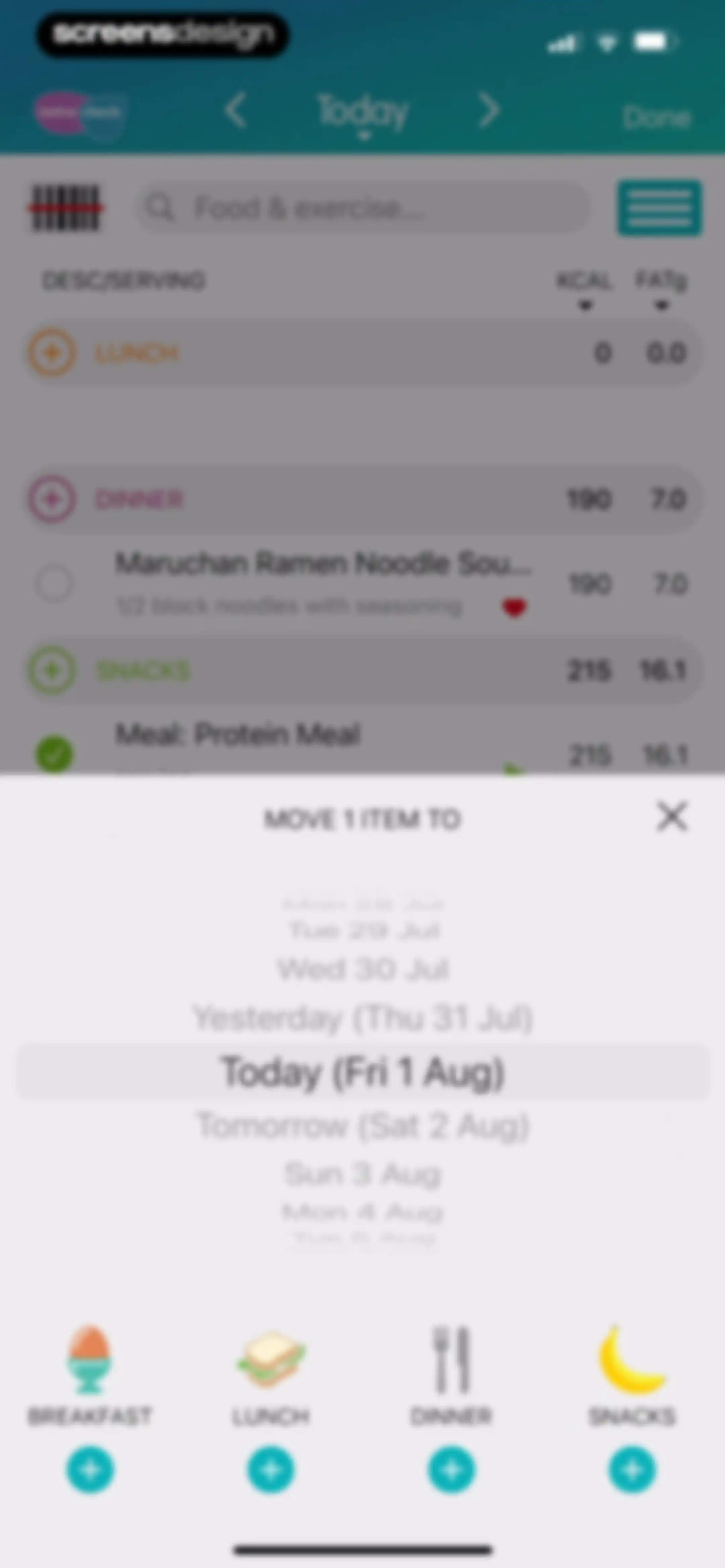 Calorie Counter + screen 60