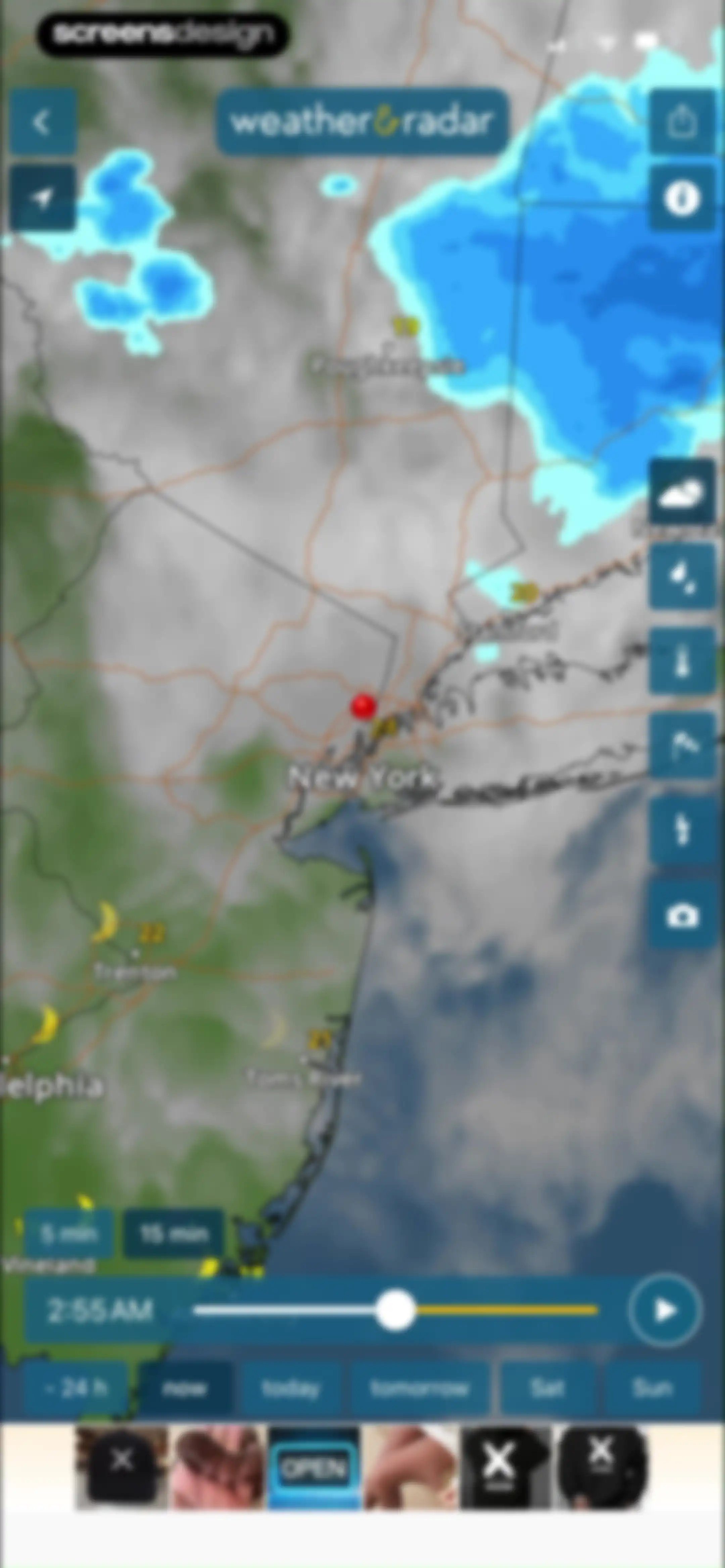 Weather & Radar screen 36