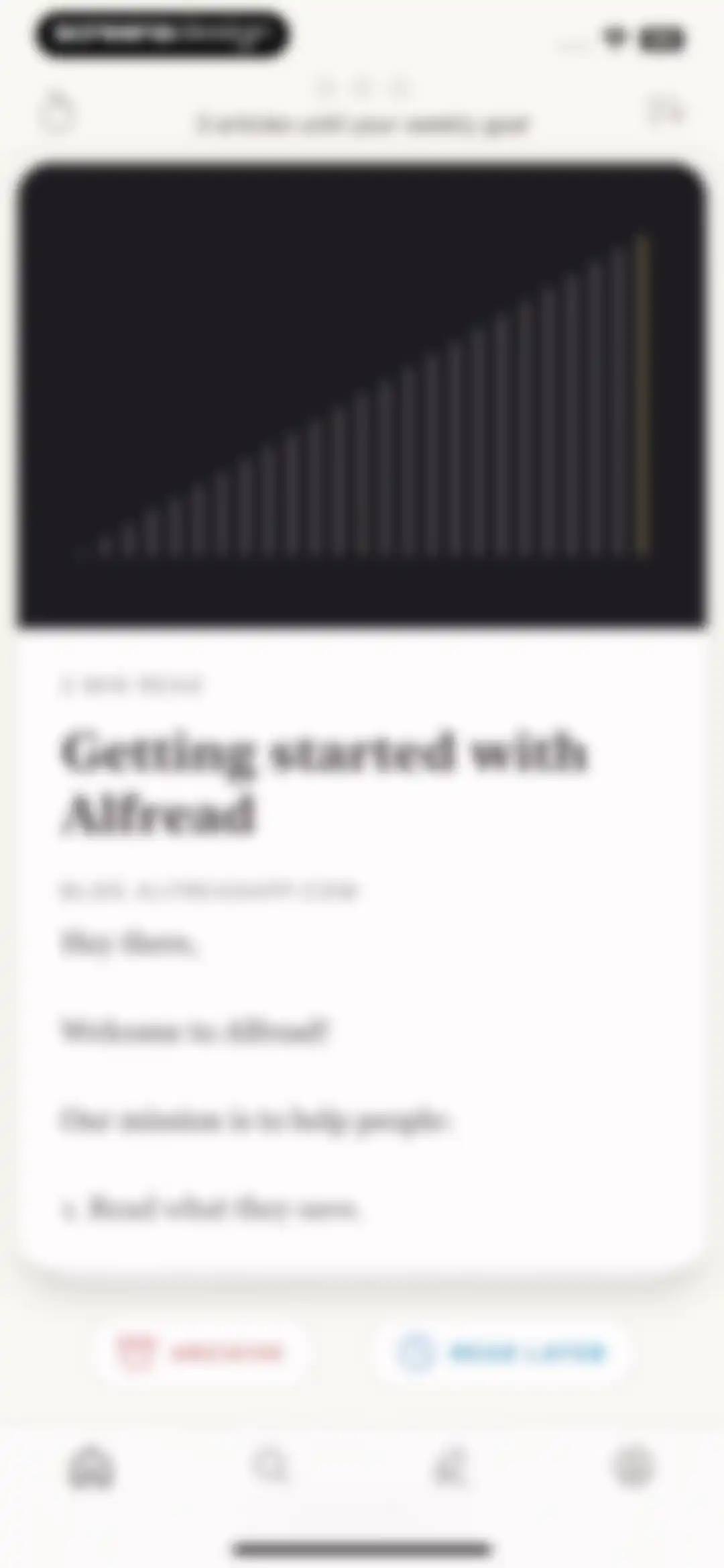 Alfread: grow reading habit screen 14