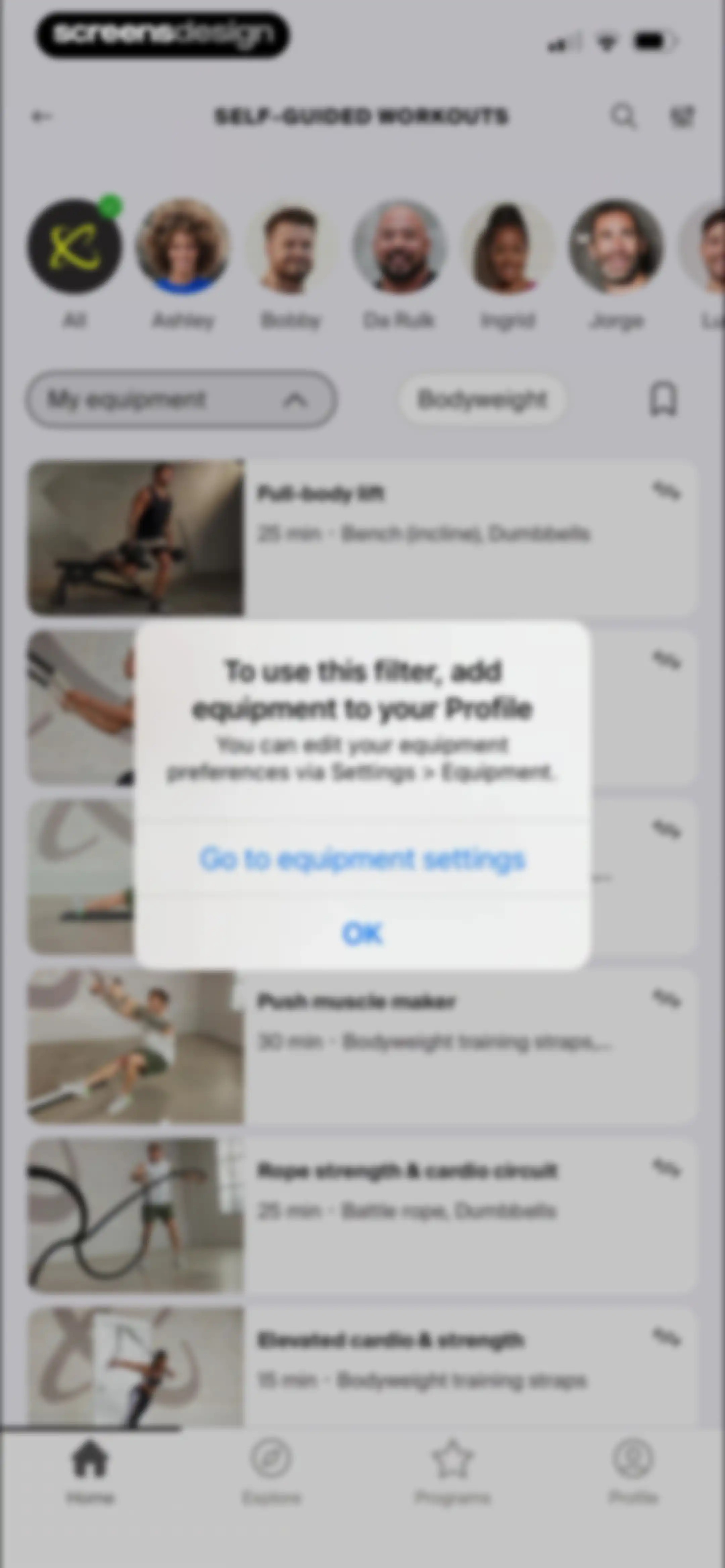 Centr: Strength & Fitness App screen 57