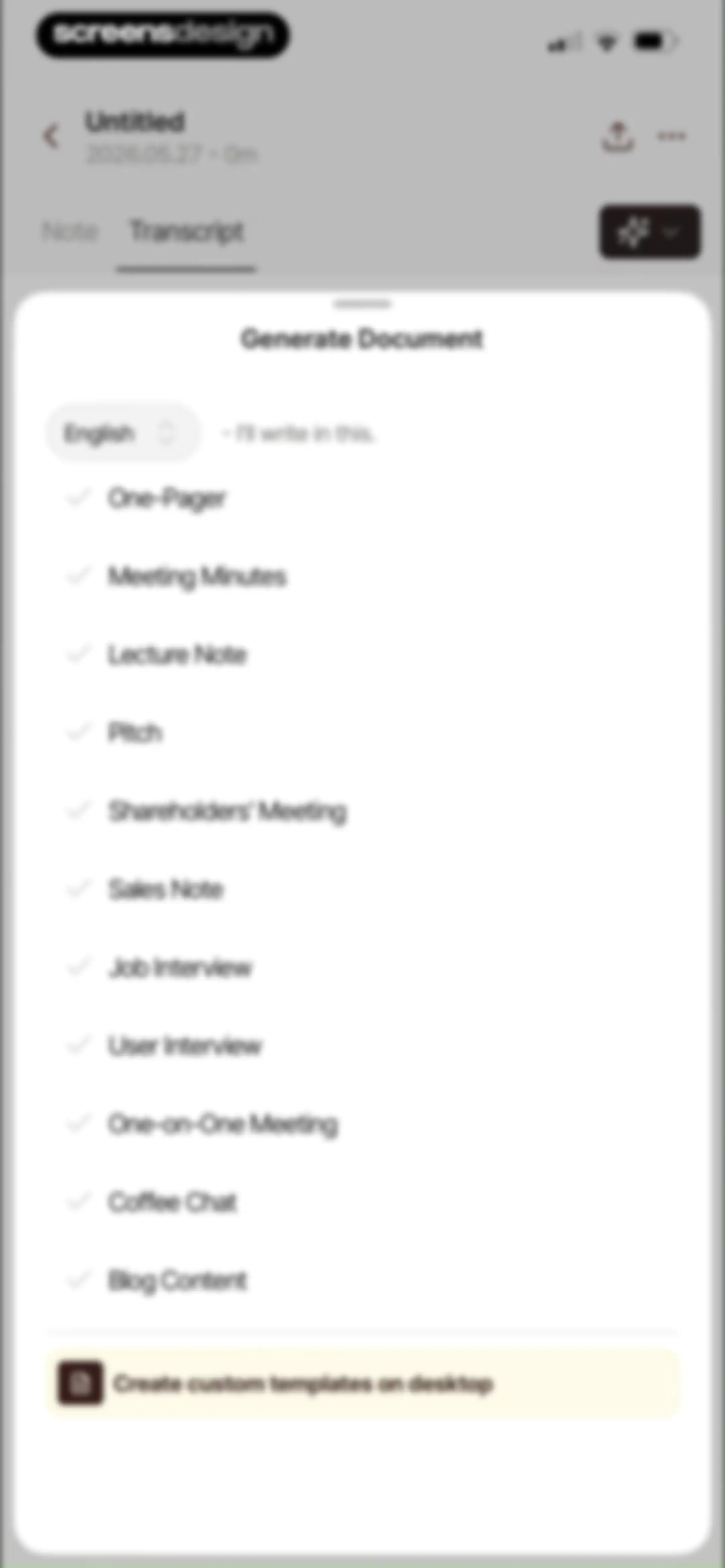 Tiro - AI Meeting Notes screen 27