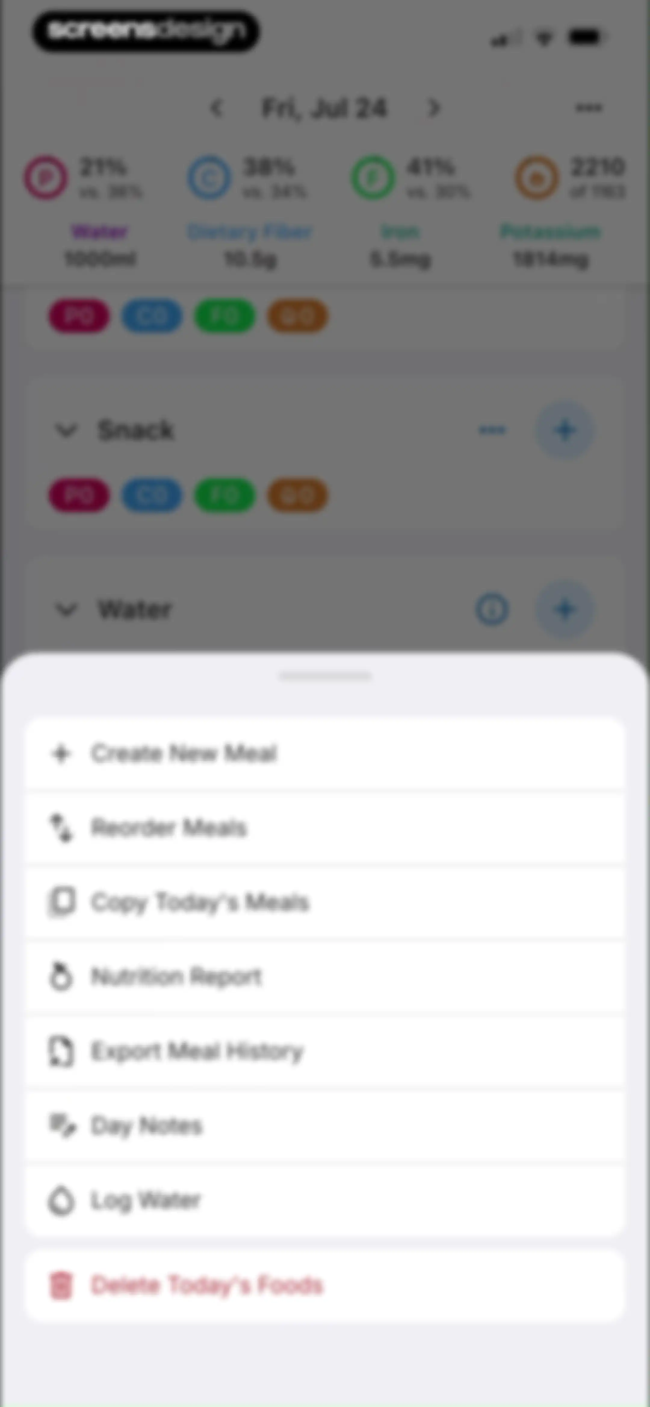 MacrosFirst - Macro Tracker screen 107