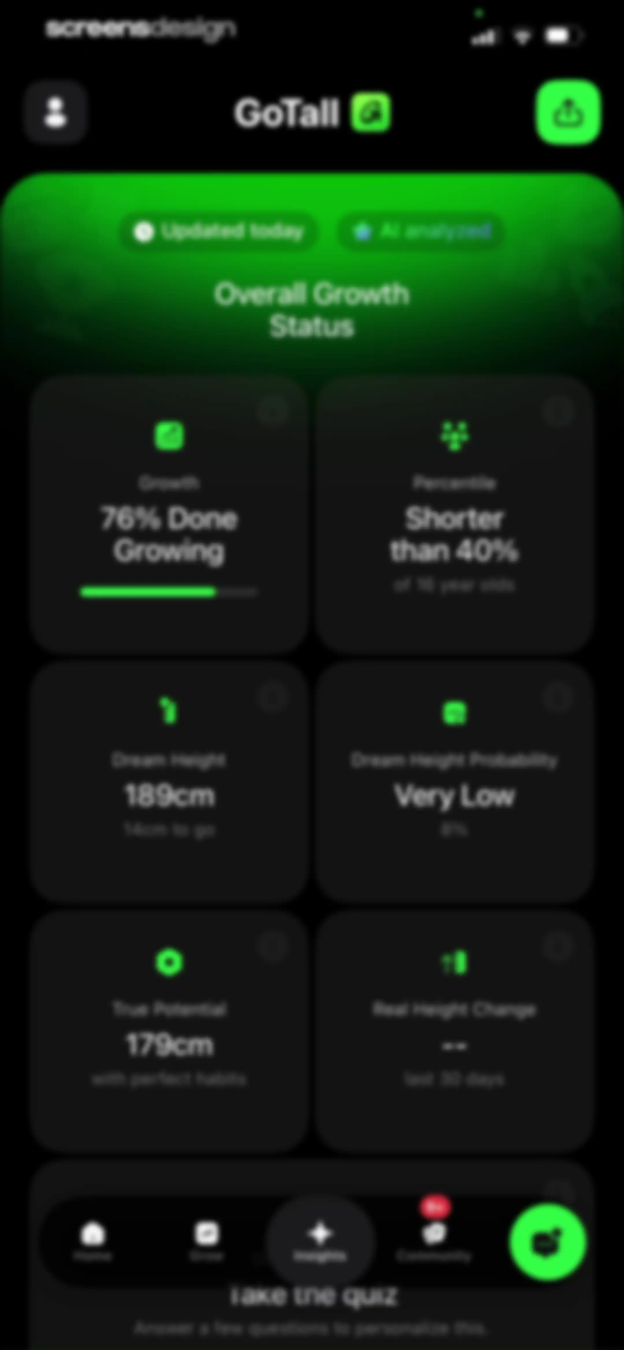 GoTall - Height Predictor screen 133