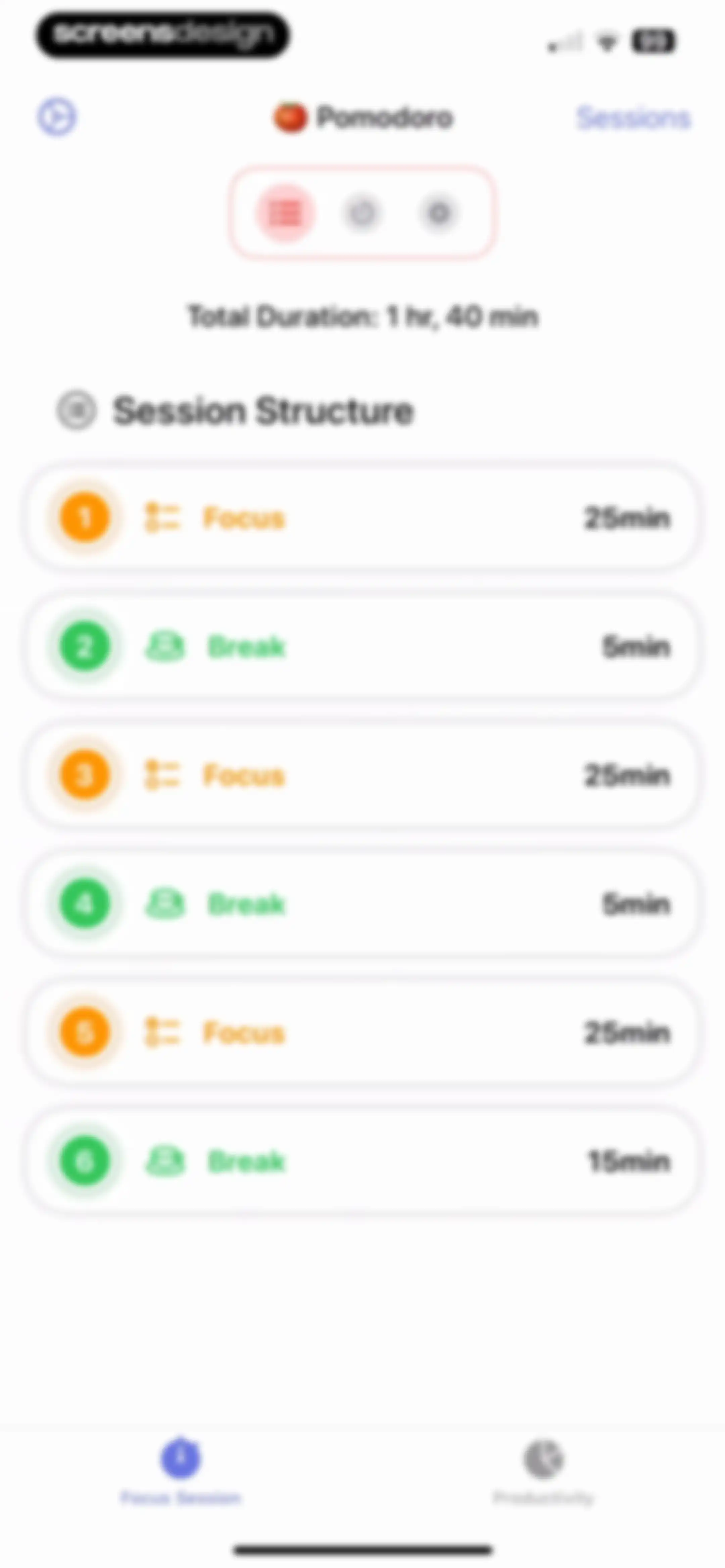 Focused Work - Pomodoro Timer screen 25