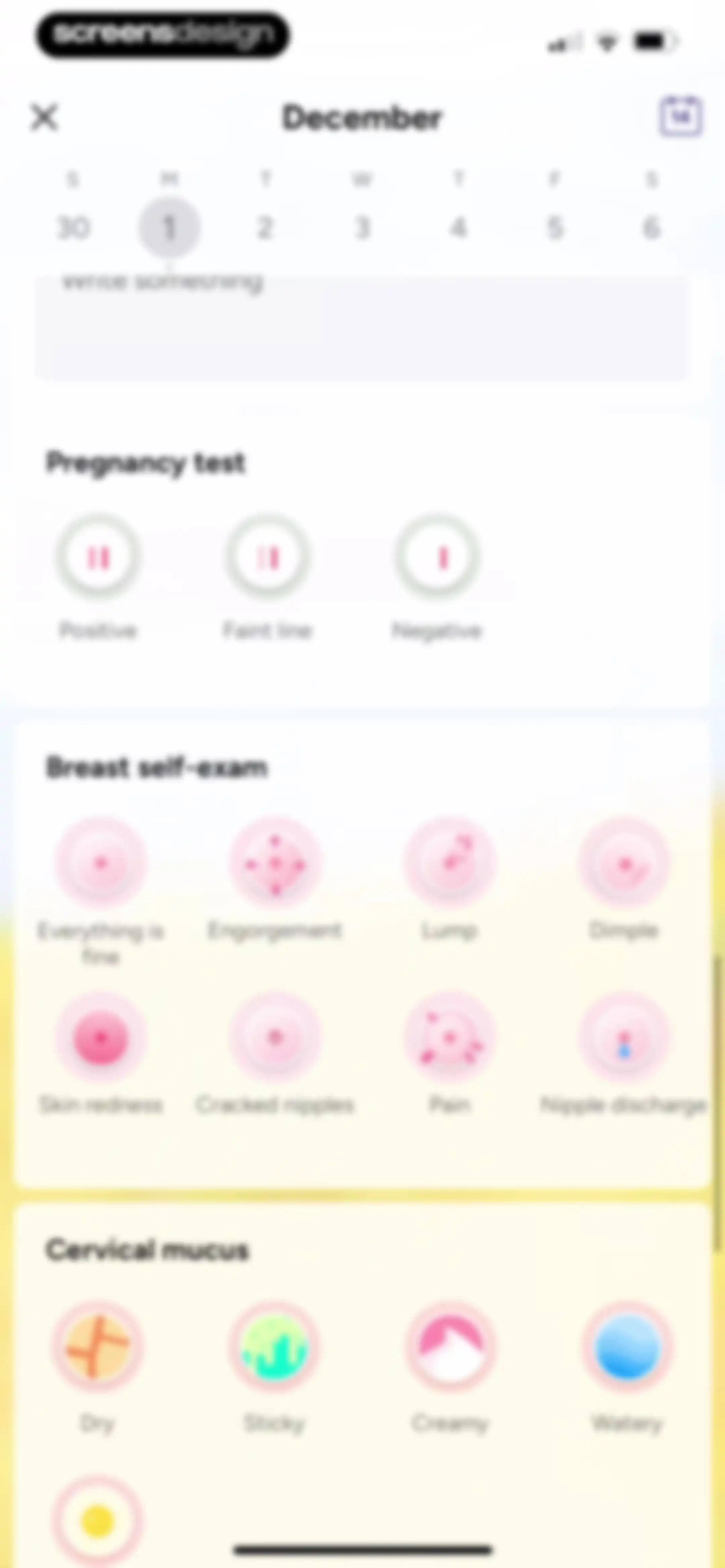 Period Tracker Period Calendar screen 170