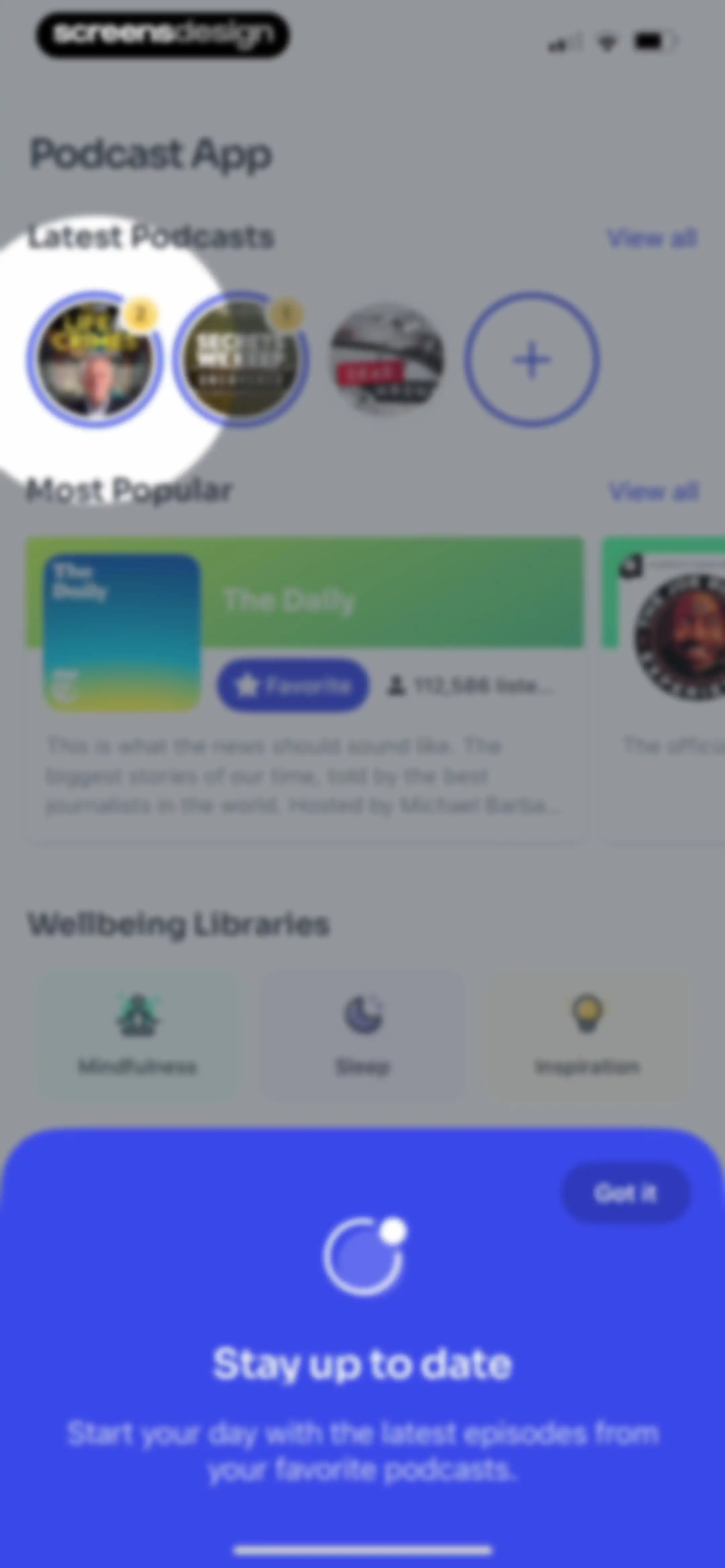 Podcast App screen 12