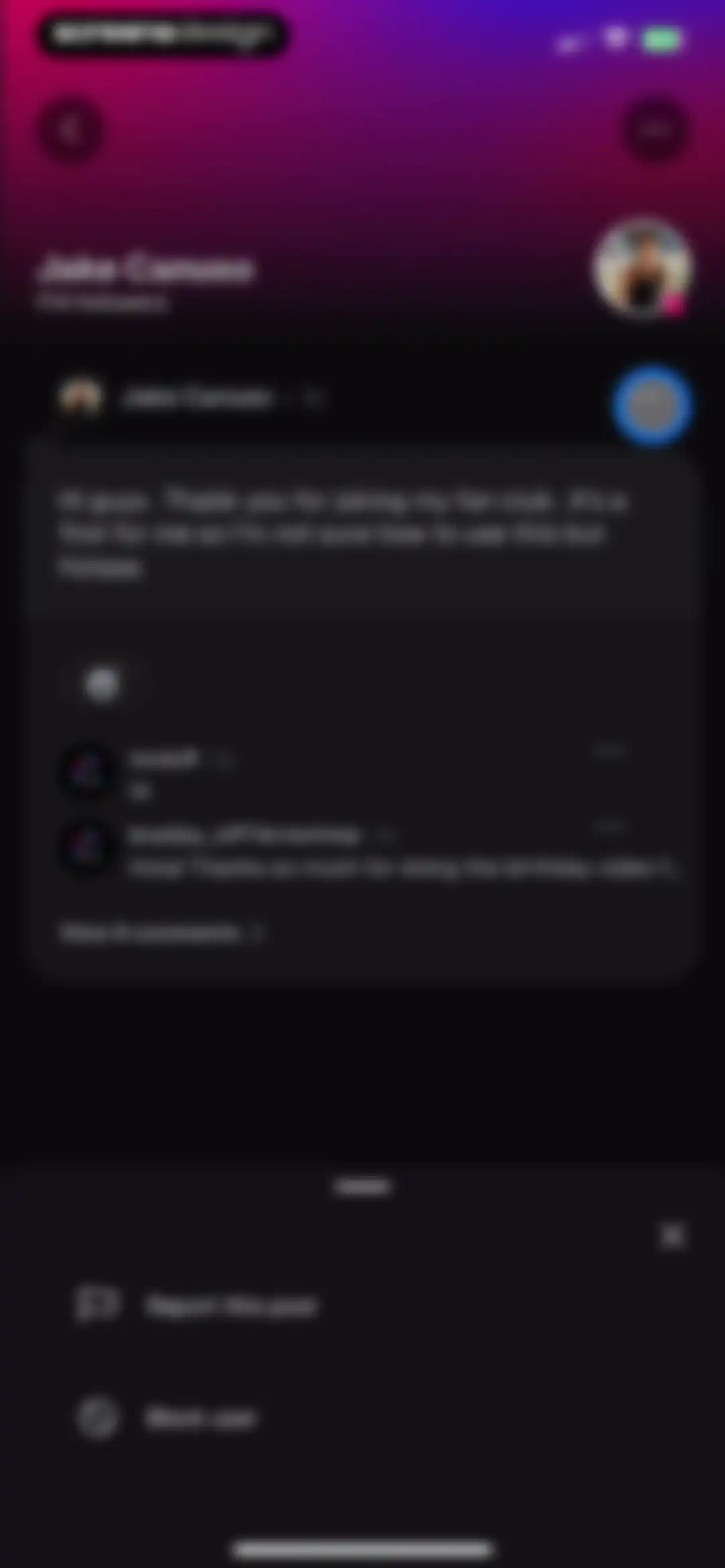 Cameo - Personal celeb videos screen 17