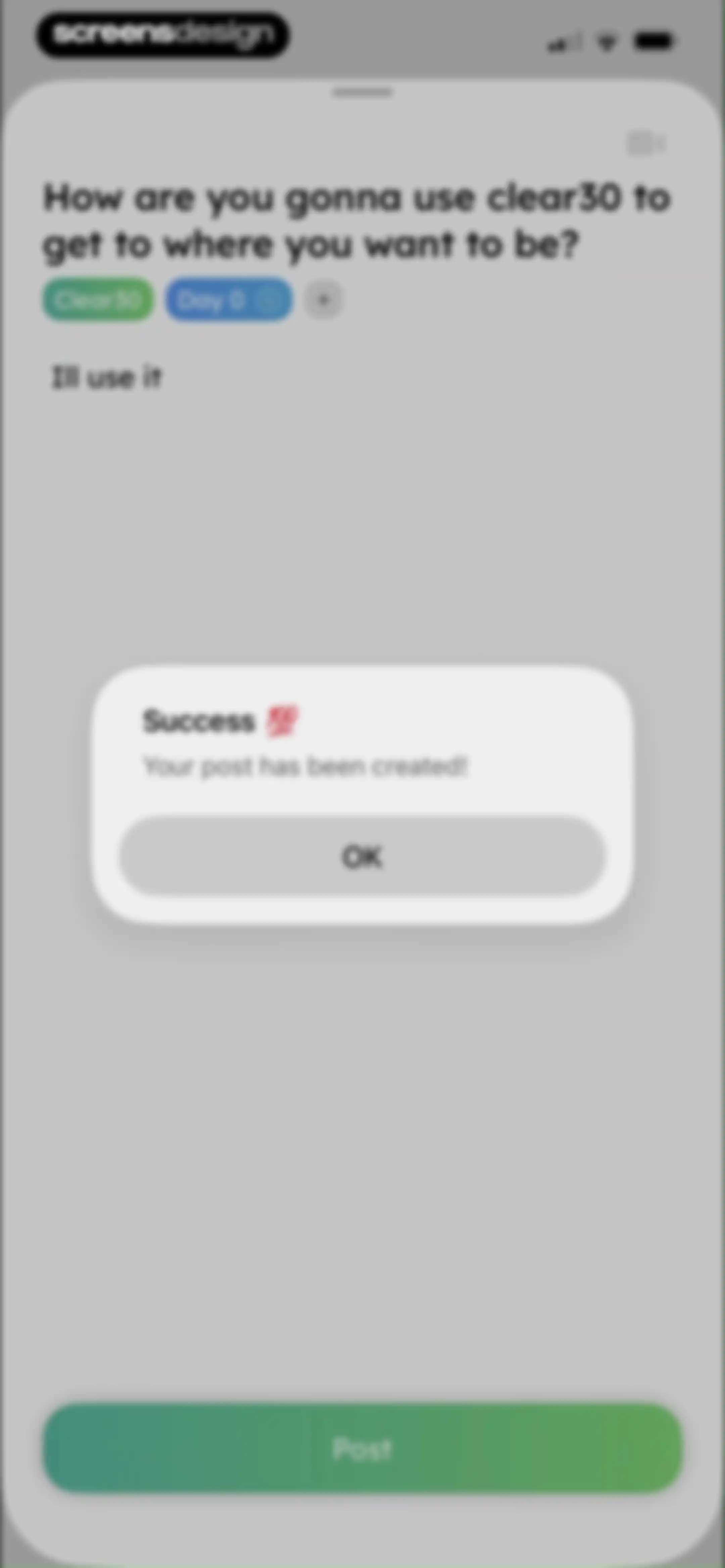 Clear30: Reset From Weed screen 88