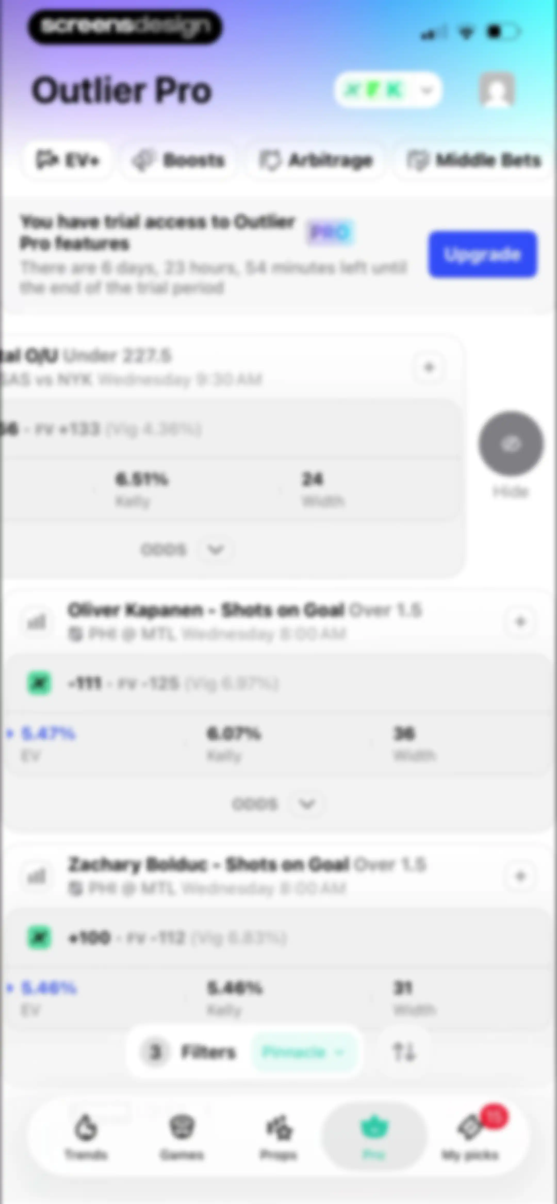 Outlier: Smart Sports Betting screen 78