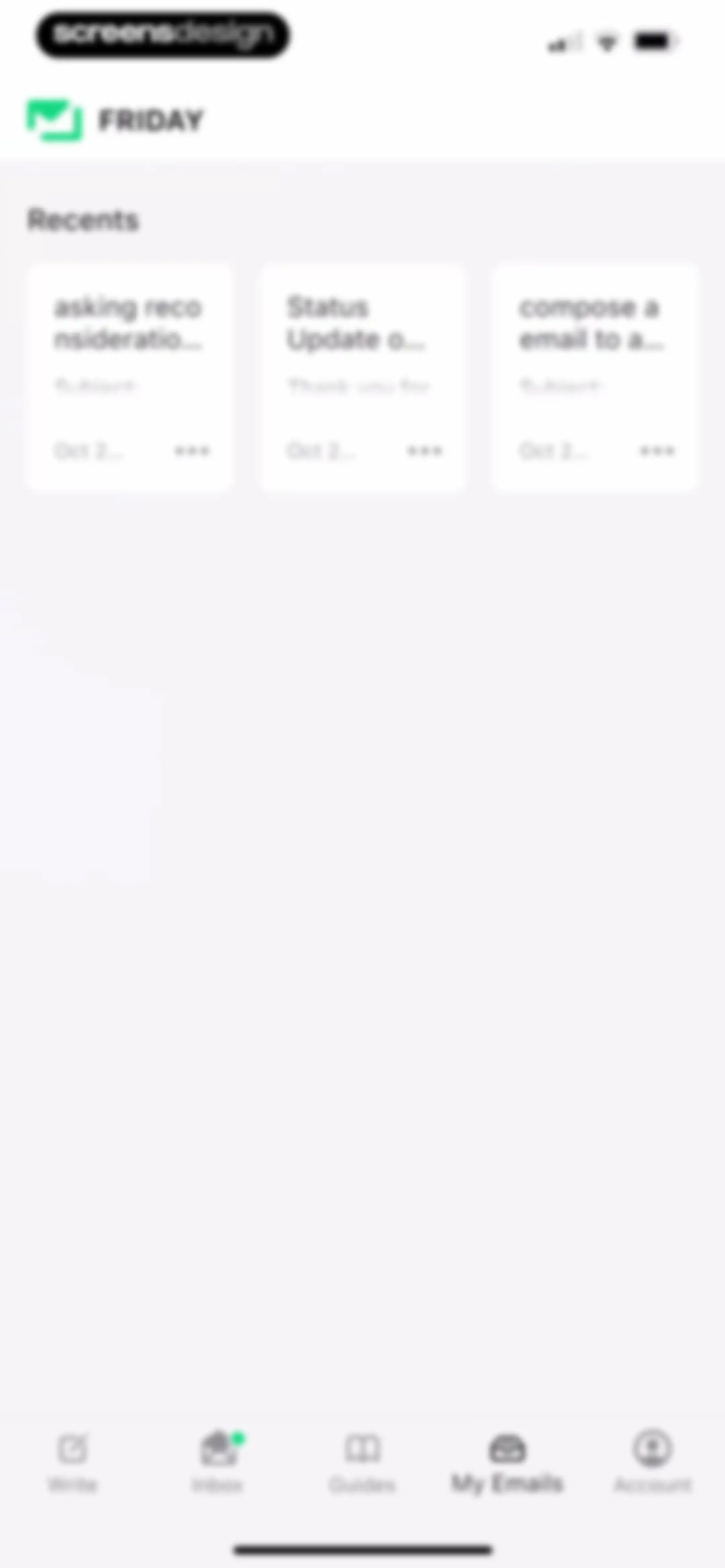Friday AI Email Writer screen 77