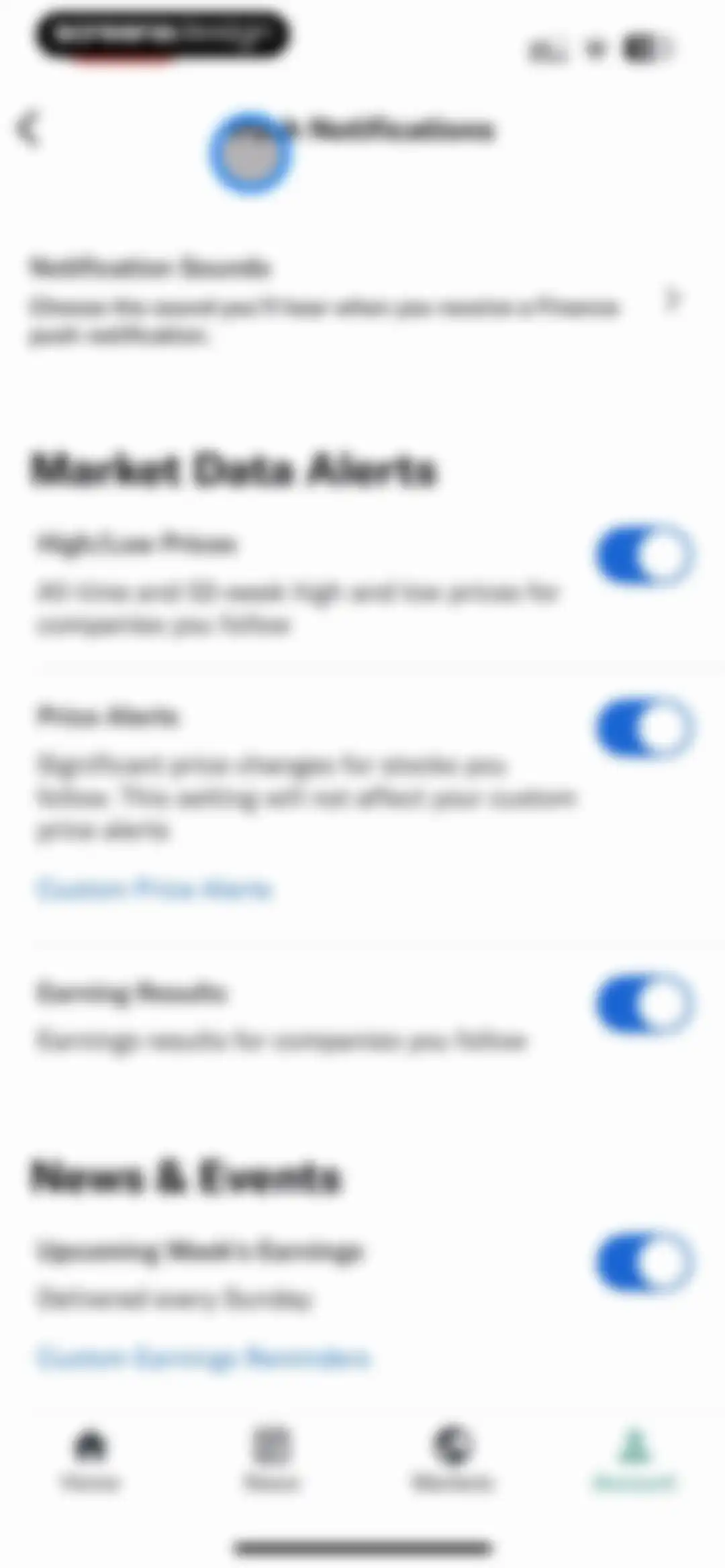 Yahoo Finance: Stocks, Markets screen 188