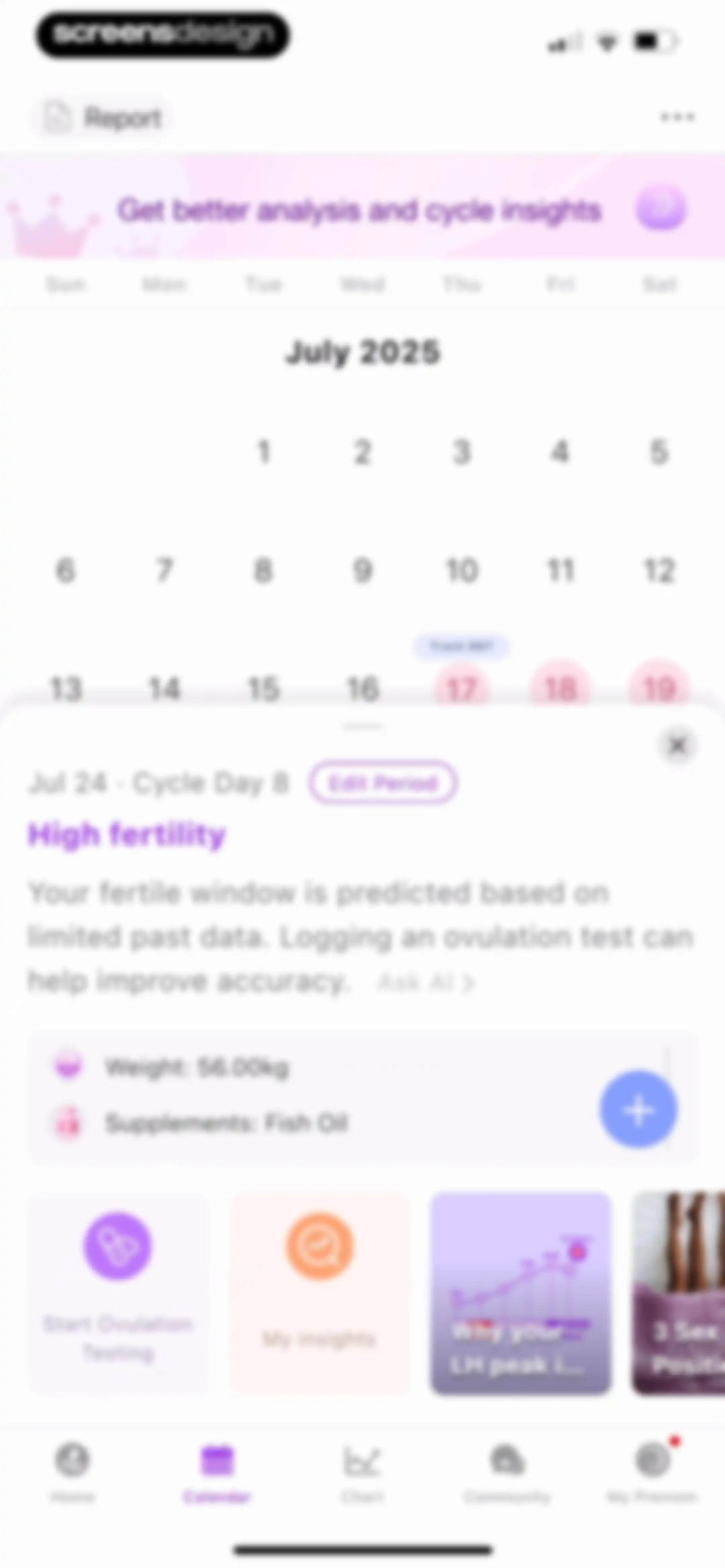 Premom-Ovulation Tracker, PCOS screen 157
