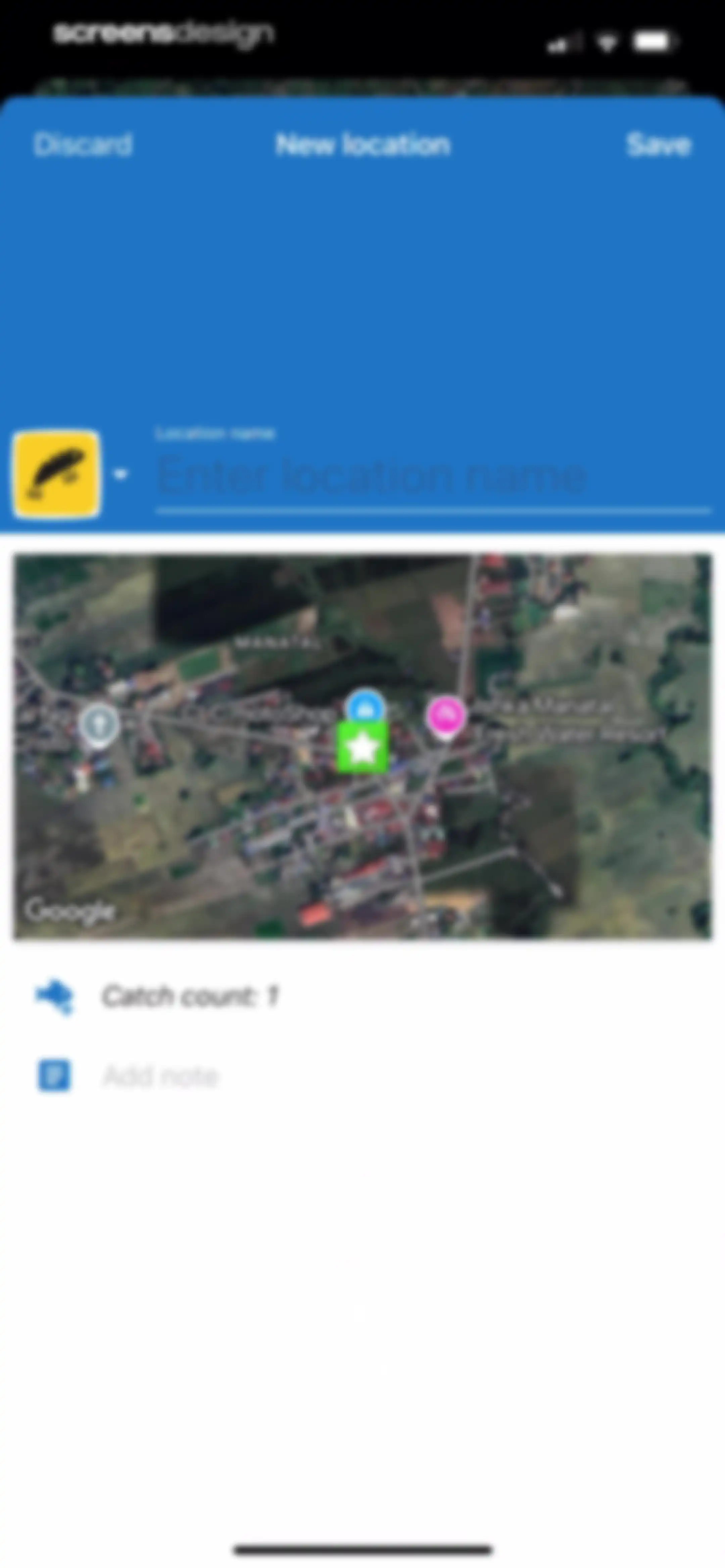 Fishing Points: Map & Forecast screen 46