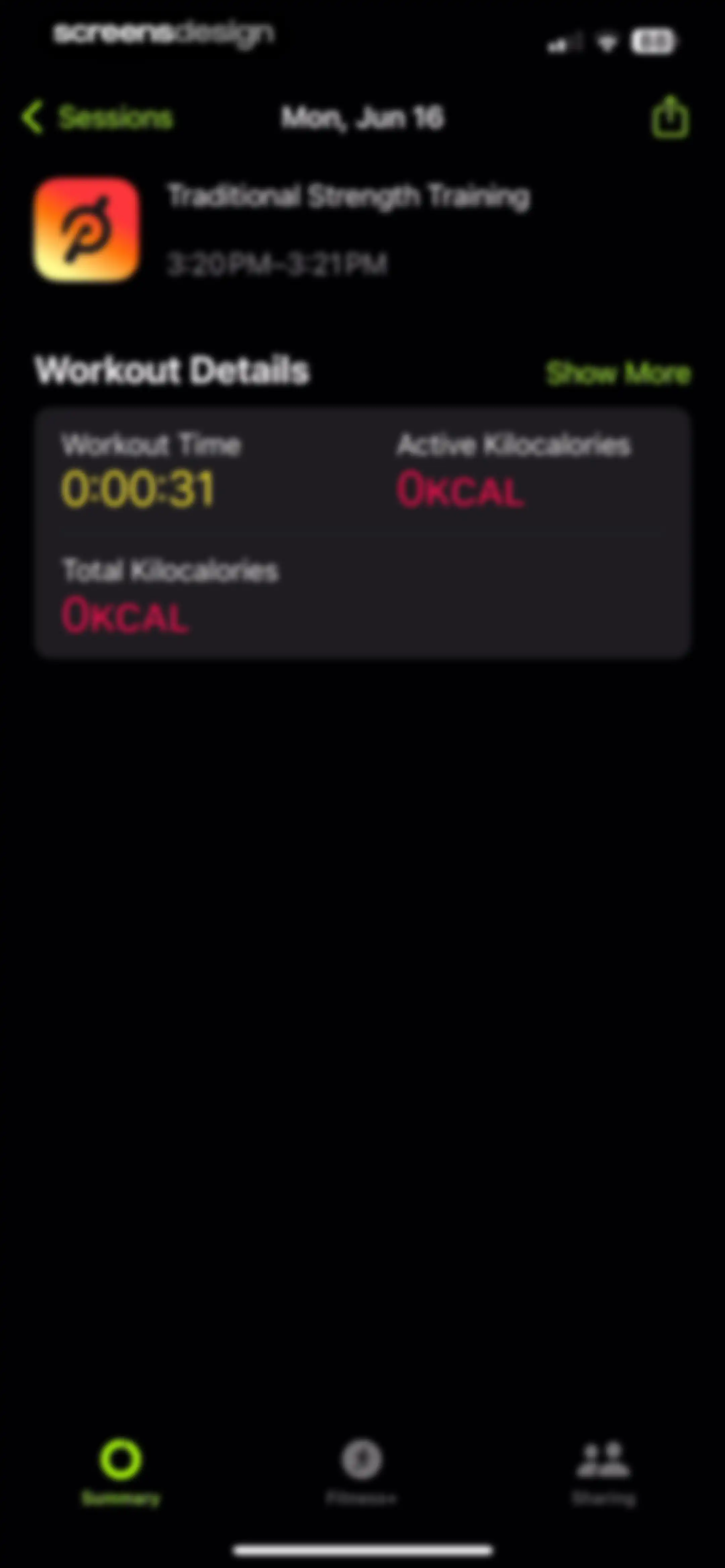 Apple Fitness screen 39