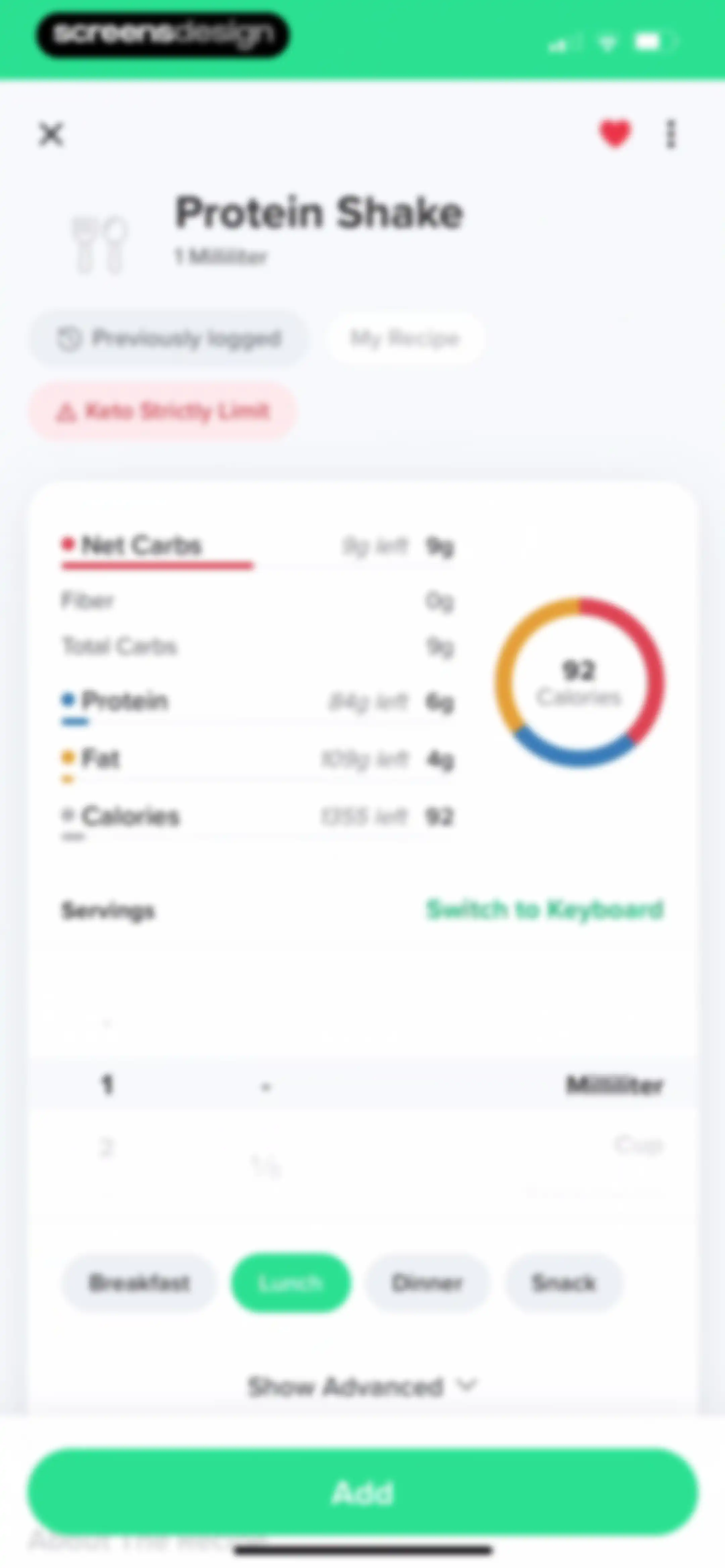 Carb Manager: Keto & Macro Log screen 248