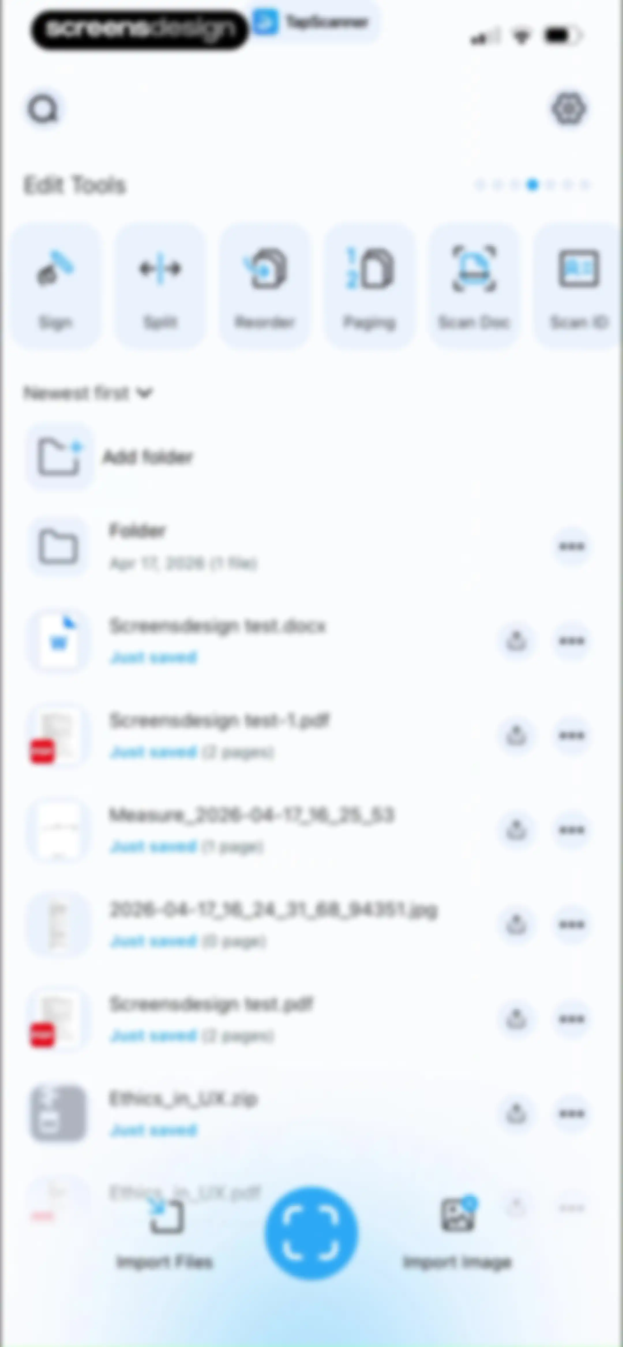 PDF Scanner App: TapScanner screen 113