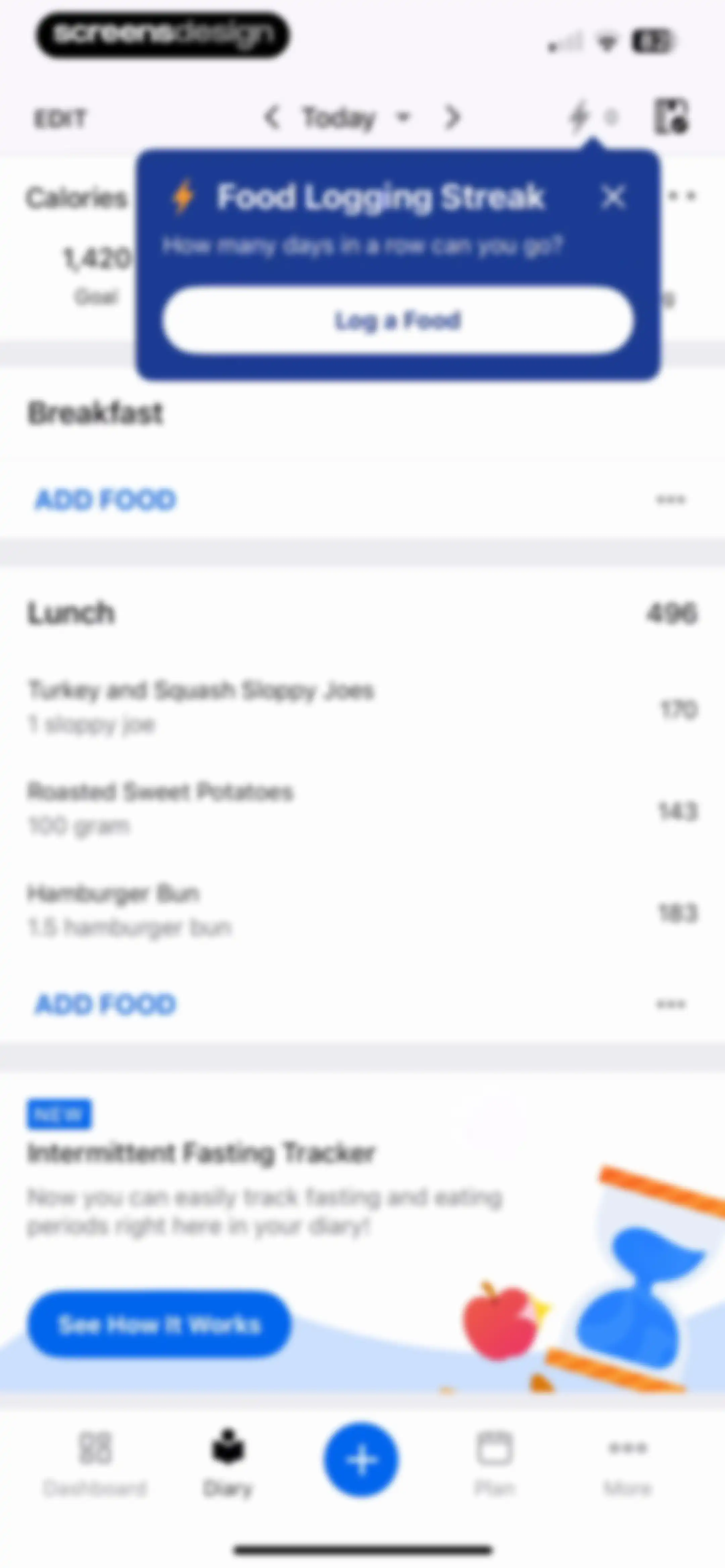 MyFitnessPal: Calorie Counter screen 121