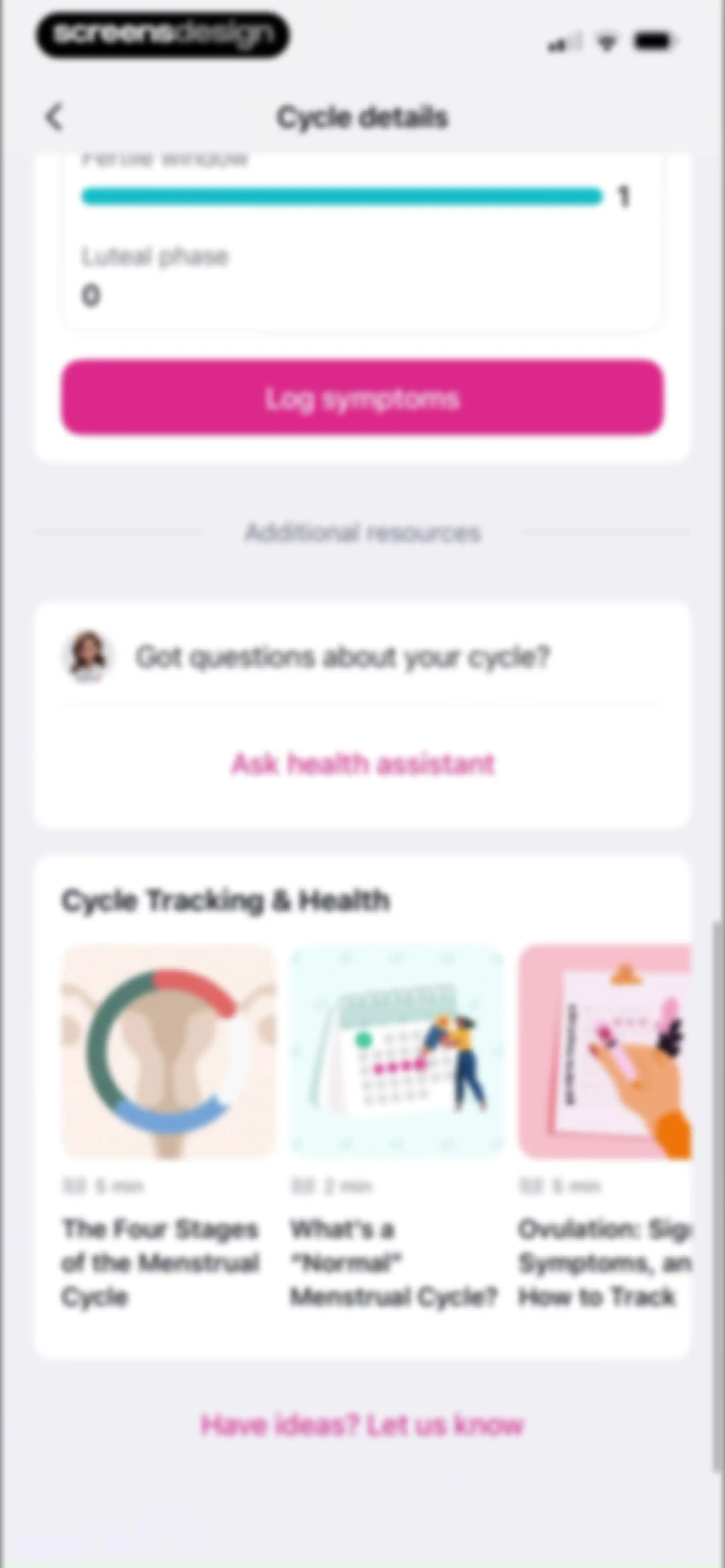 Pregmate Ovulation Tracker screen 102