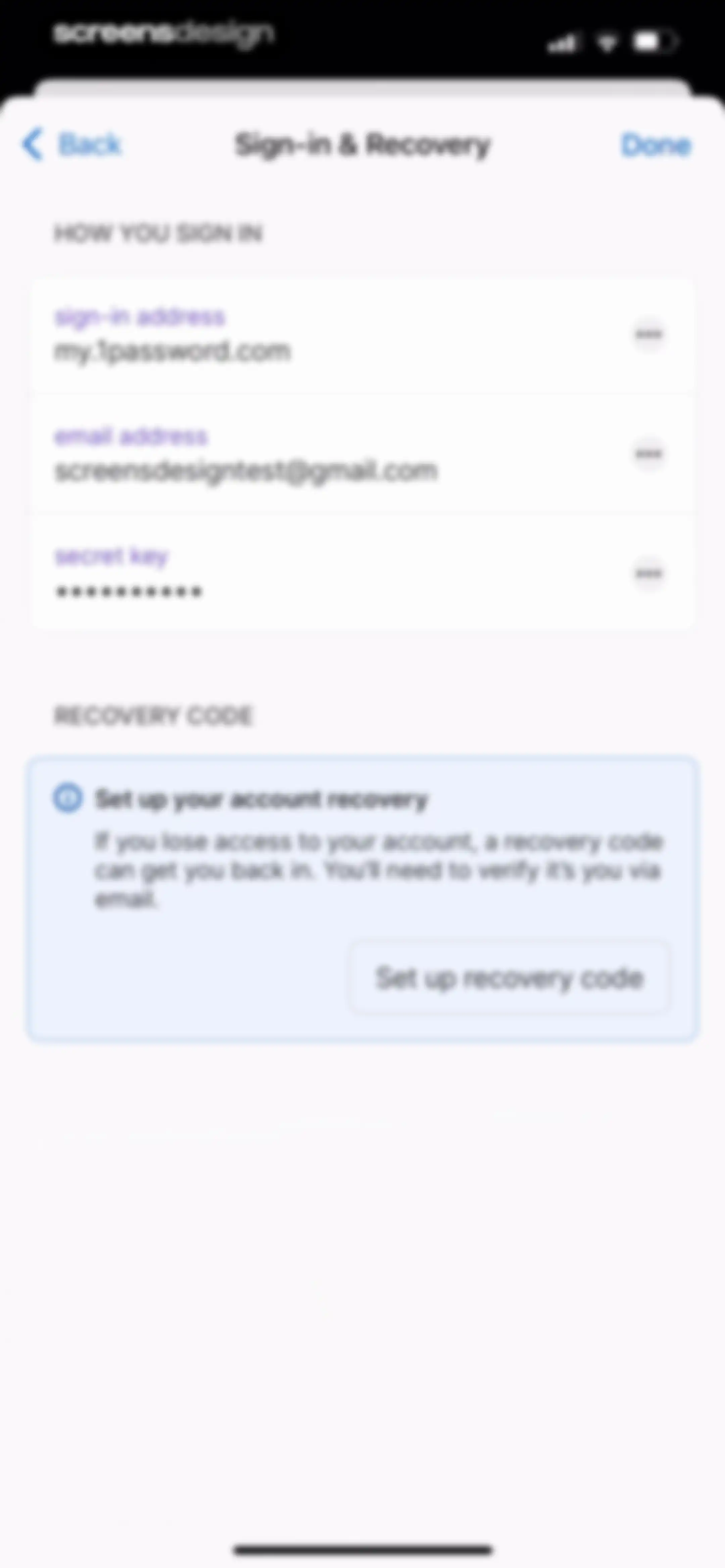 1Password: Password Manager screen 128