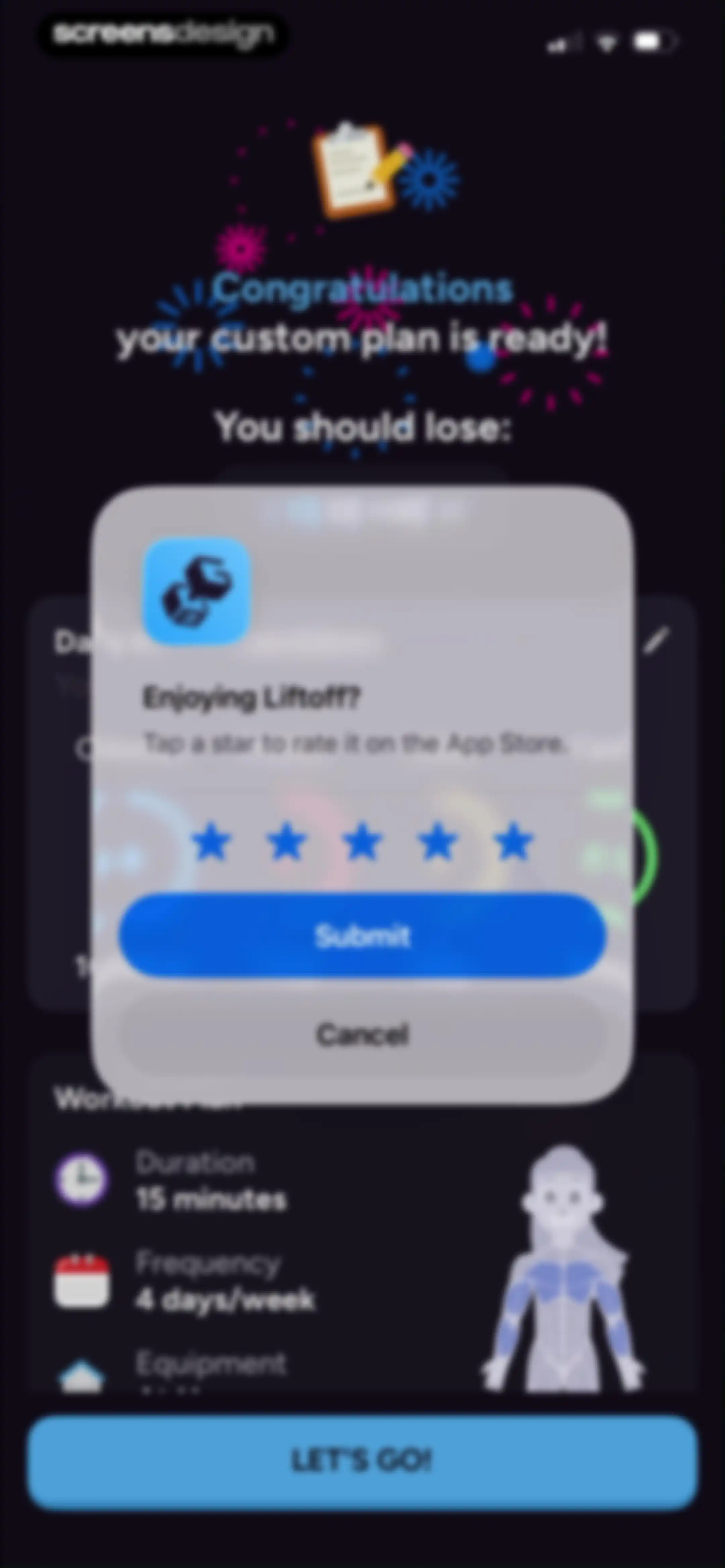 Liftoff - Ranked Gym Workouts screen 53