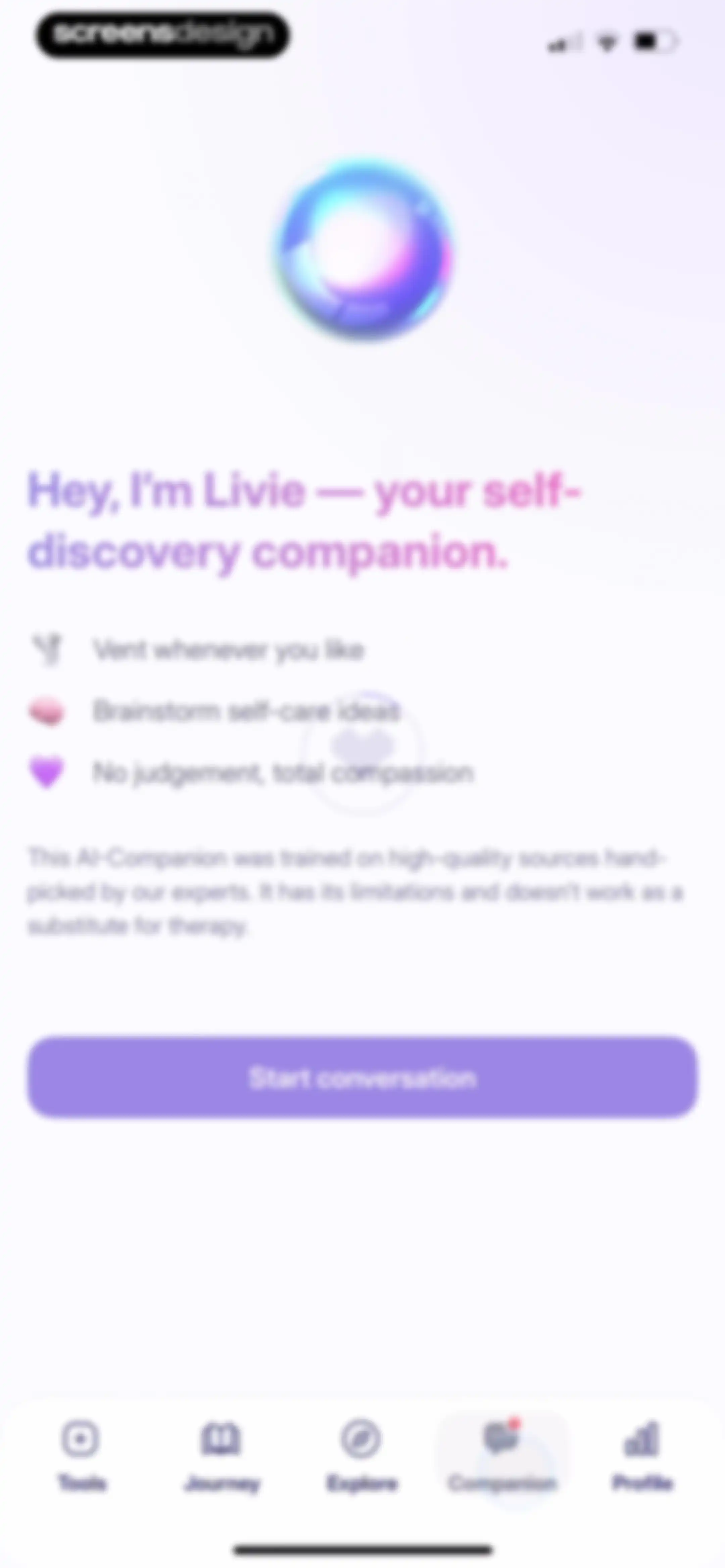 Liven: Discover yourself screen 137