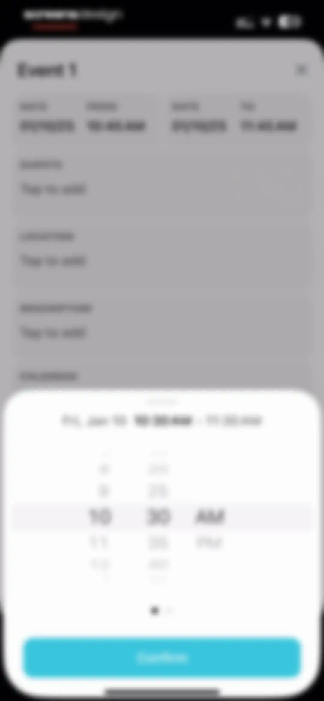 Amie - Todos, calendar screen 22