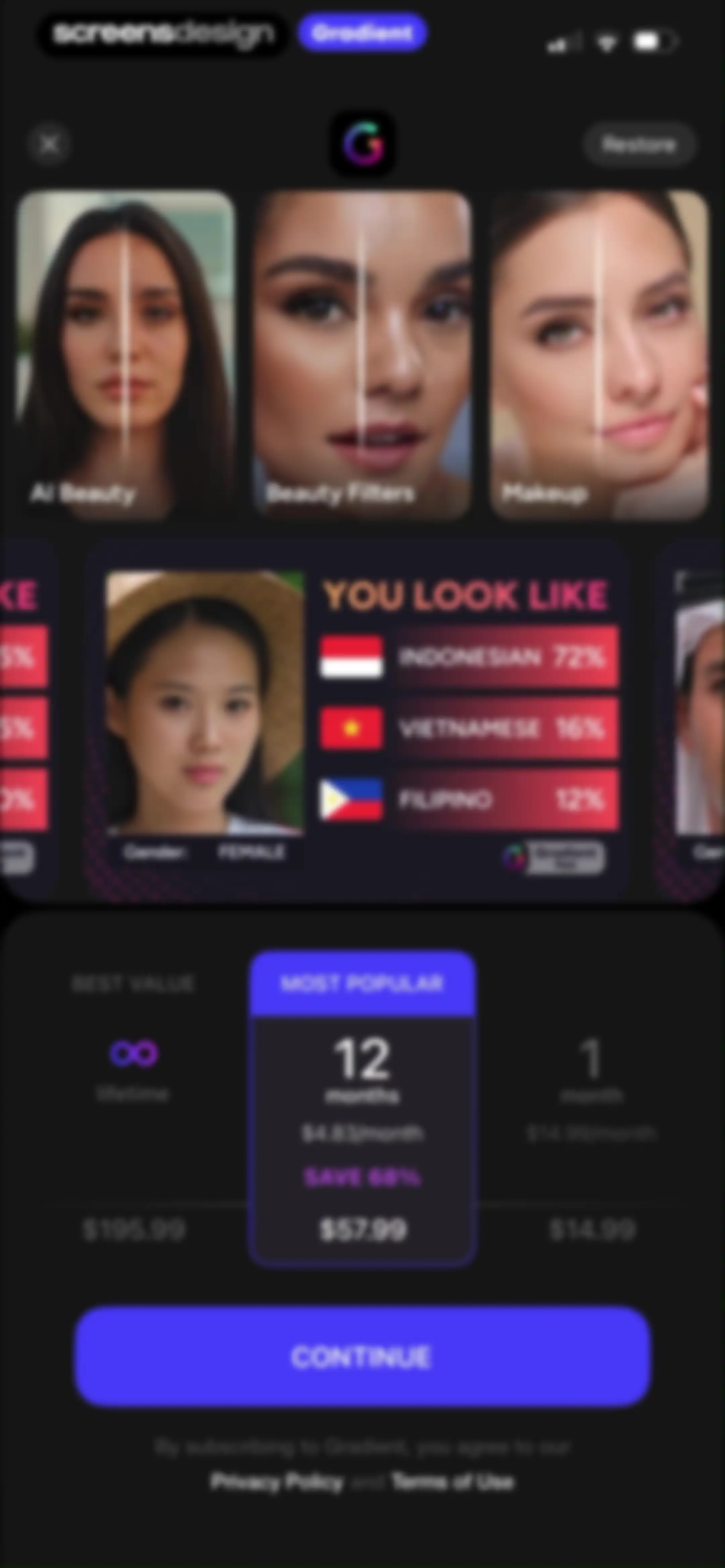 Gradient: You Look Like screen 16