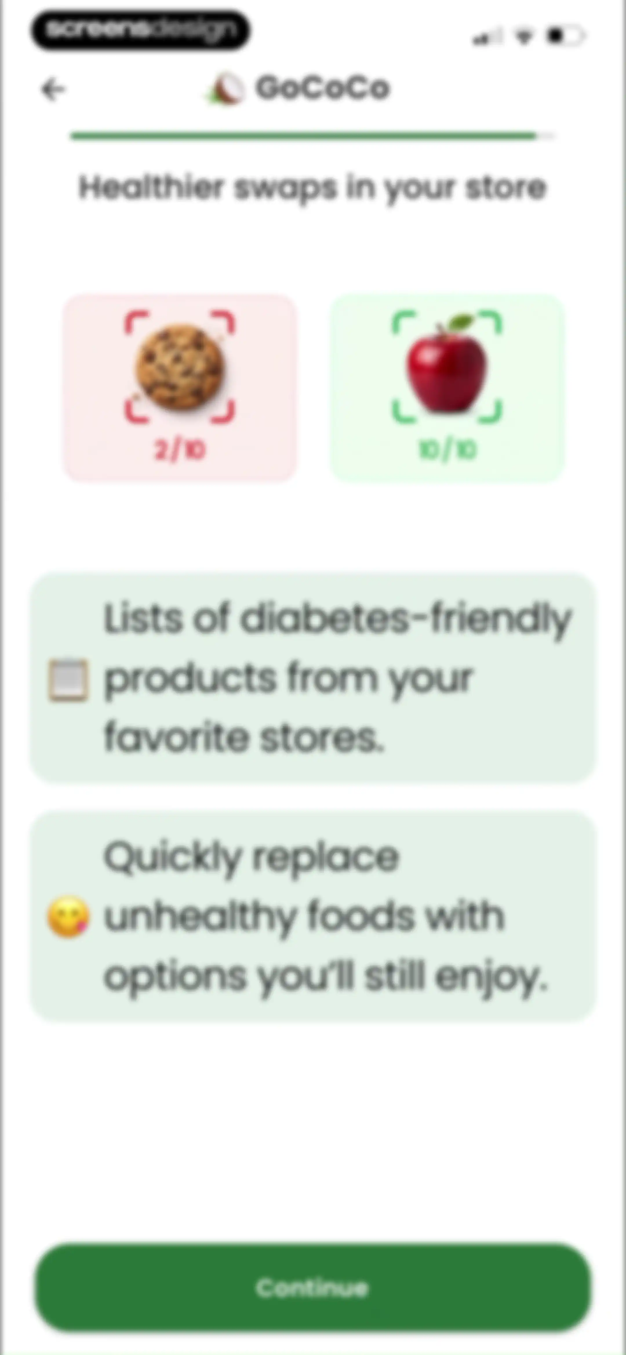 Diabetes food tracker - Gococo screen 51