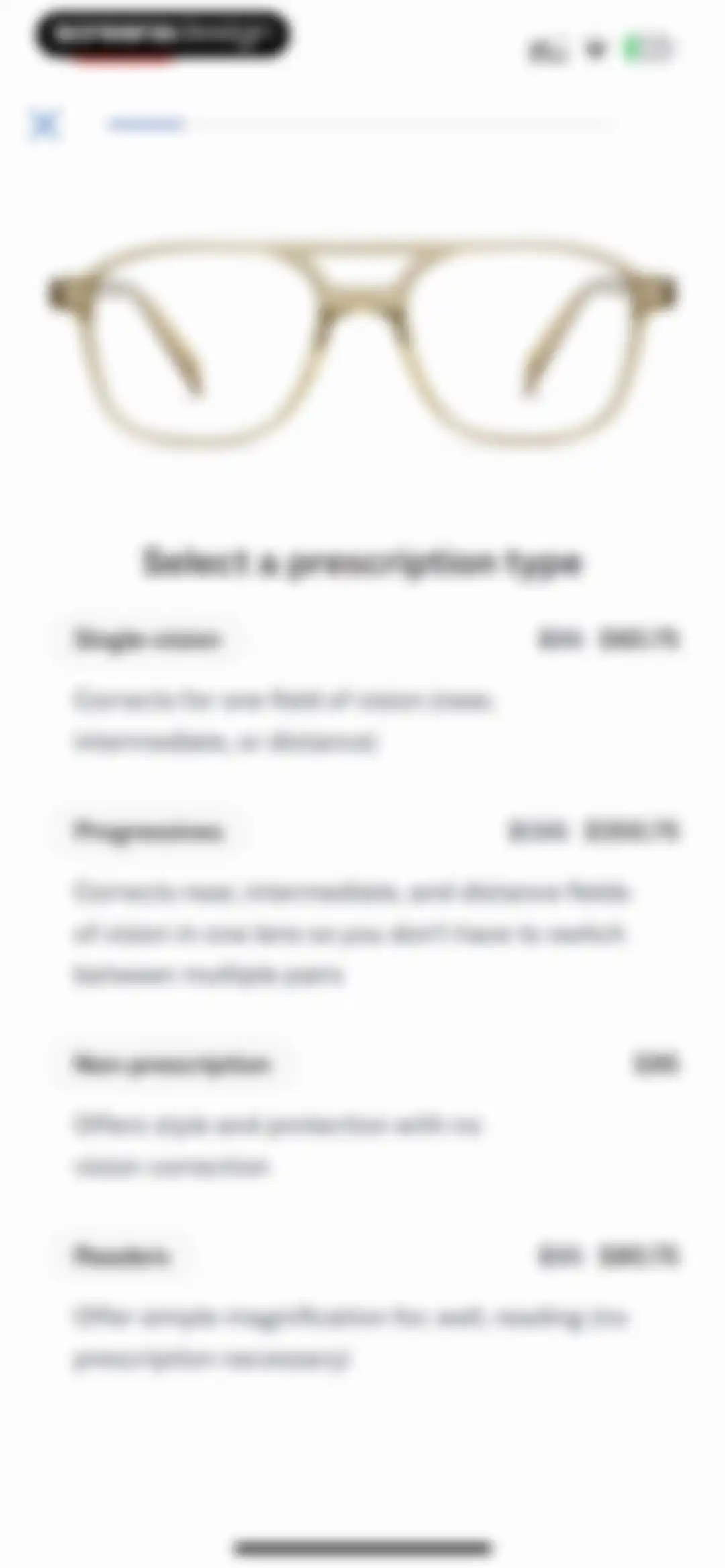 Warby Parker screen 7