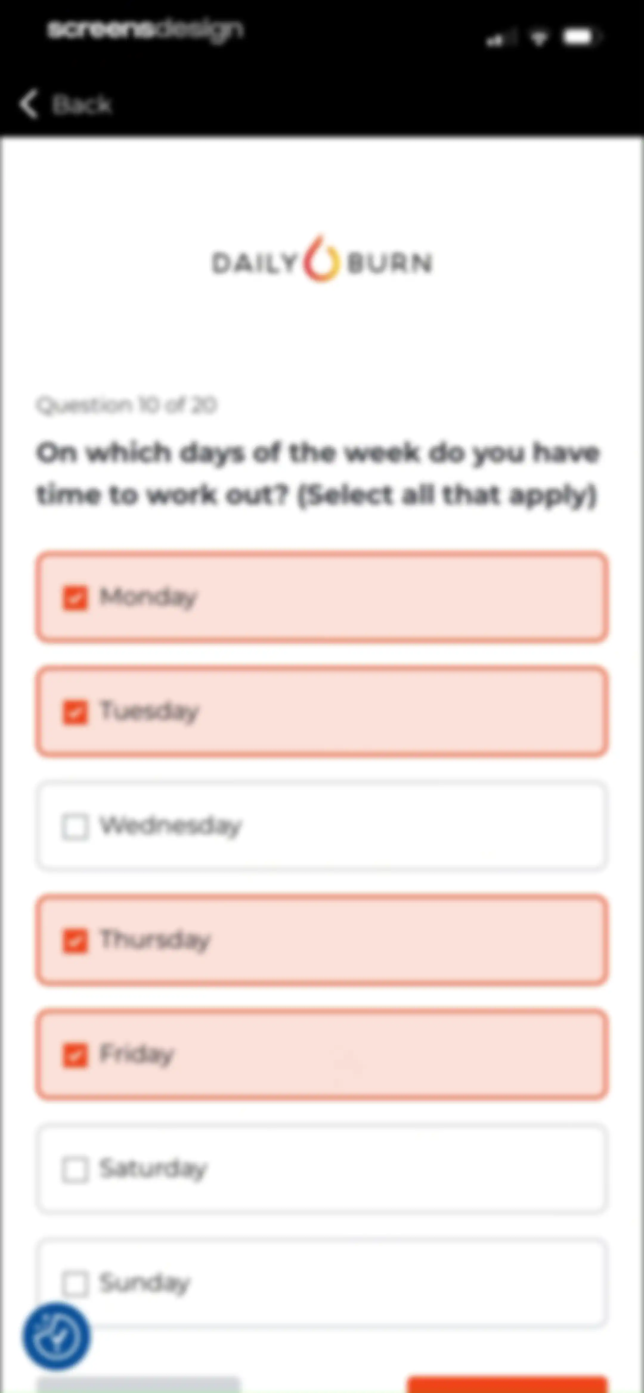 Daily Burn: Home Workouts screen 25