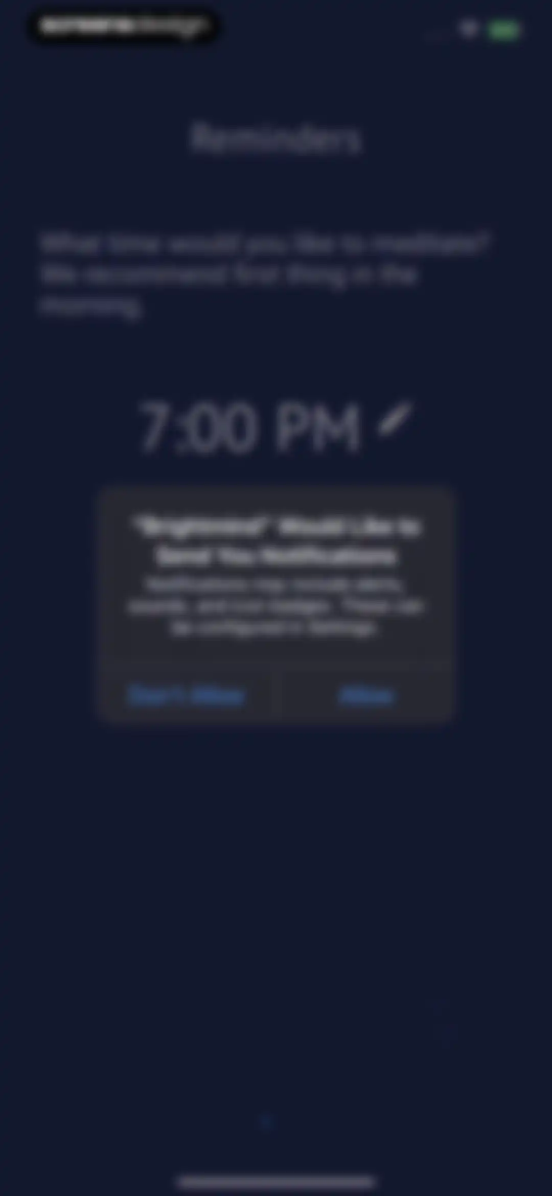Brightmind Meditation screen 6