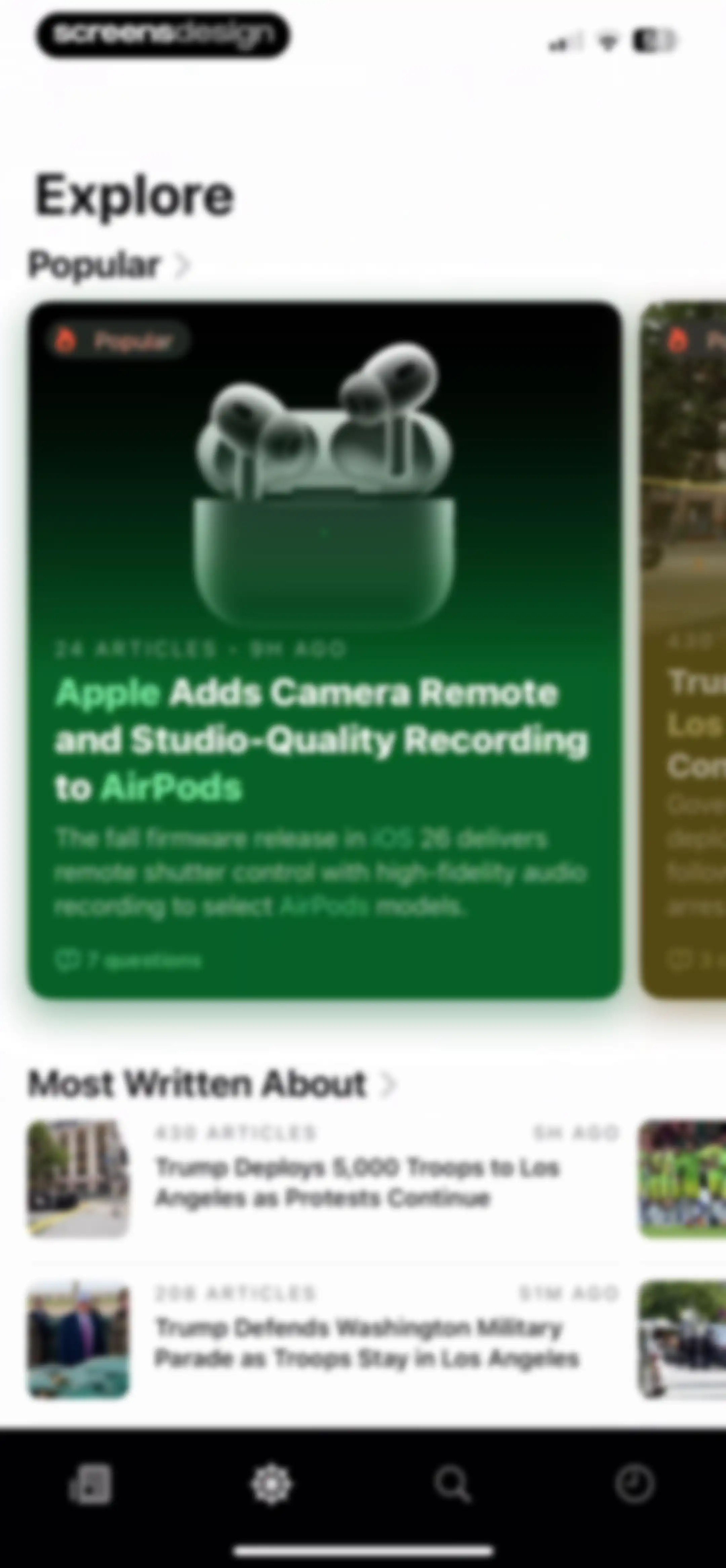 Particle: Personalized News screen 89