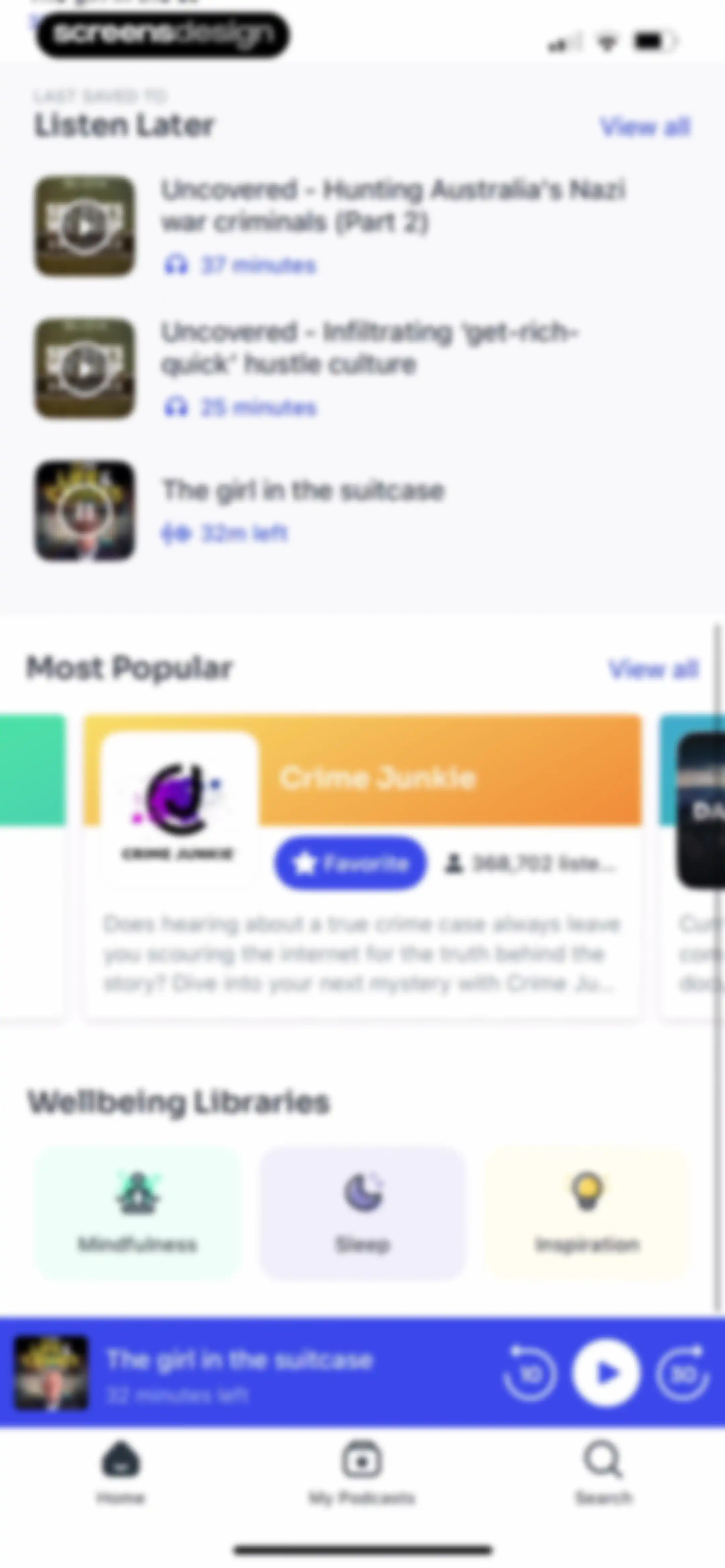 Podcast App screen 48