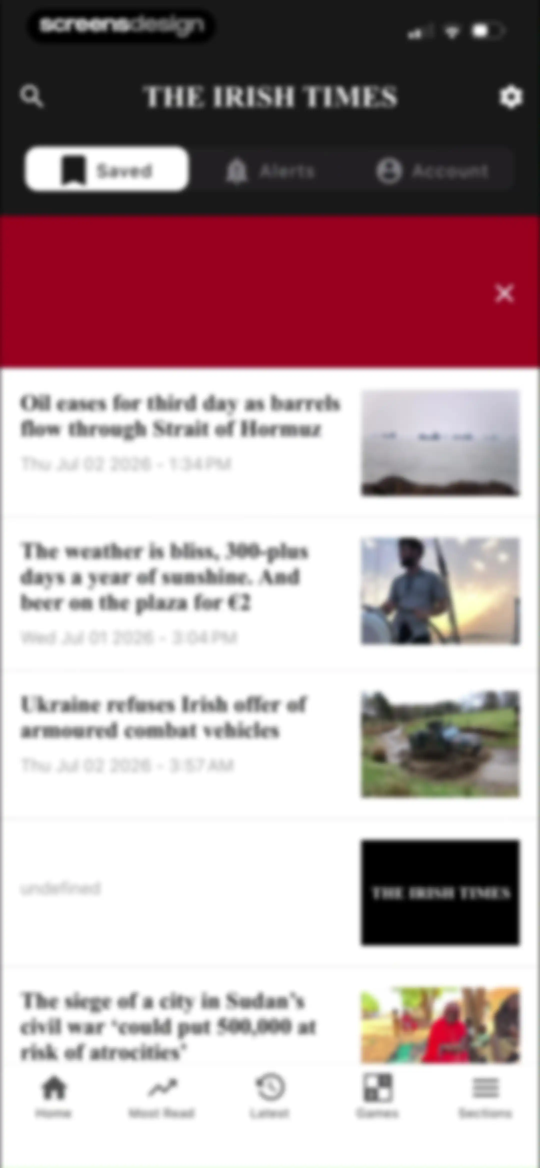 The Irish Times screen 64