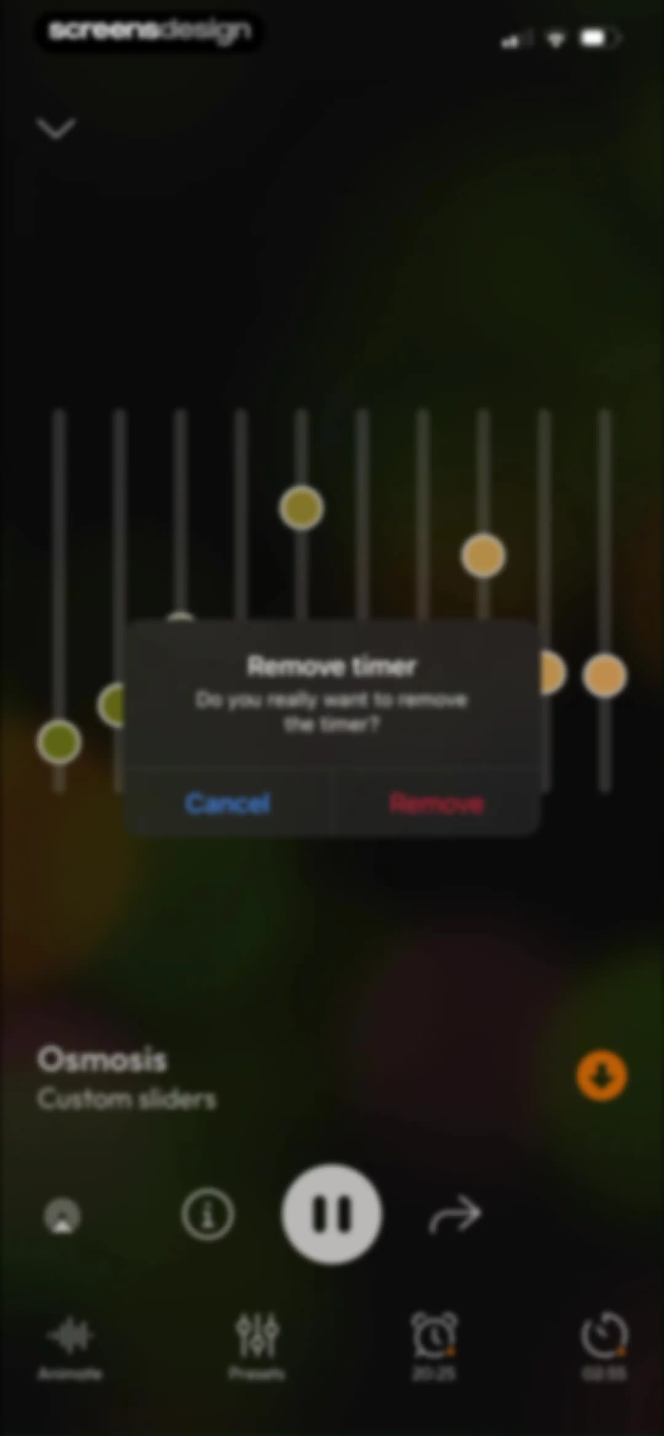 myNoise: Focus · Relax · Sleep screen 18