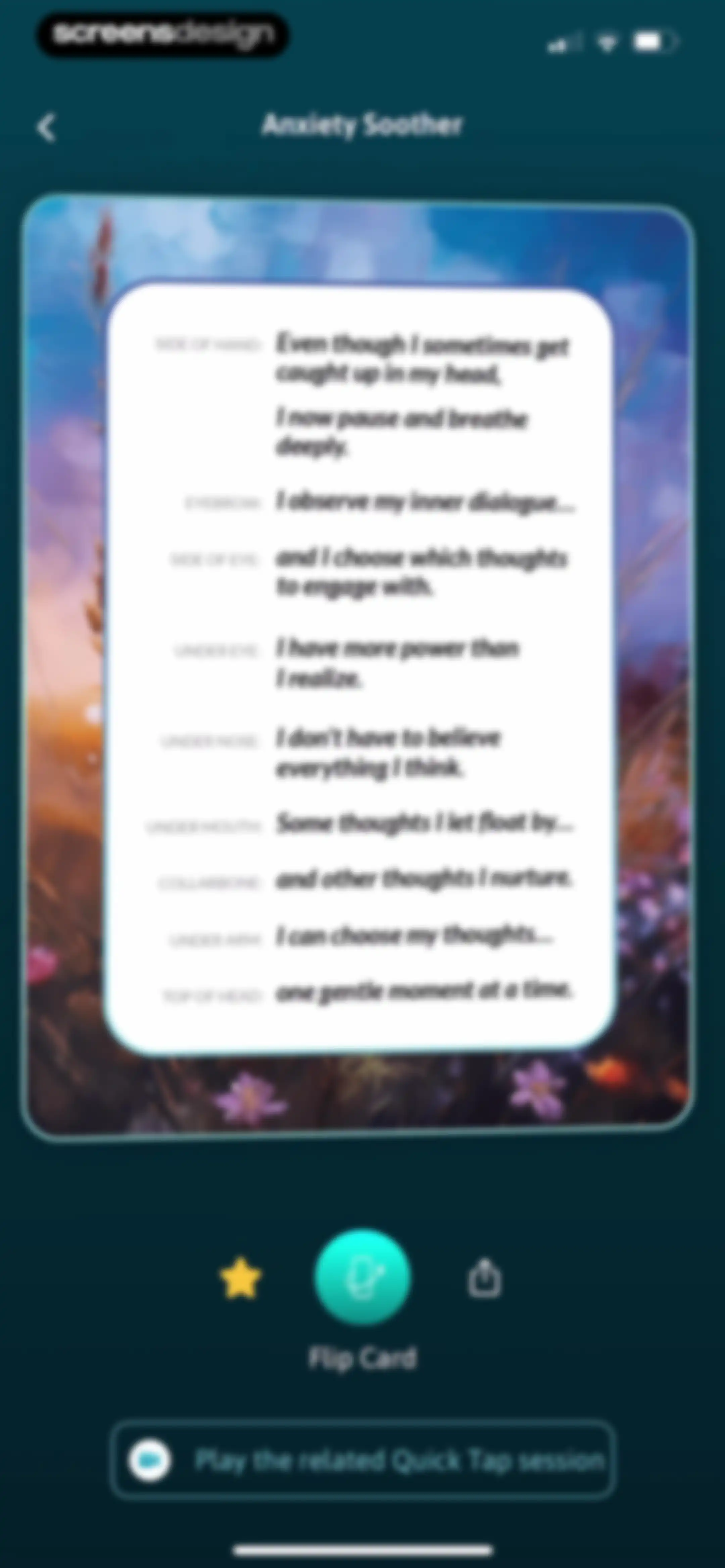 The Tapping Solution screen 48